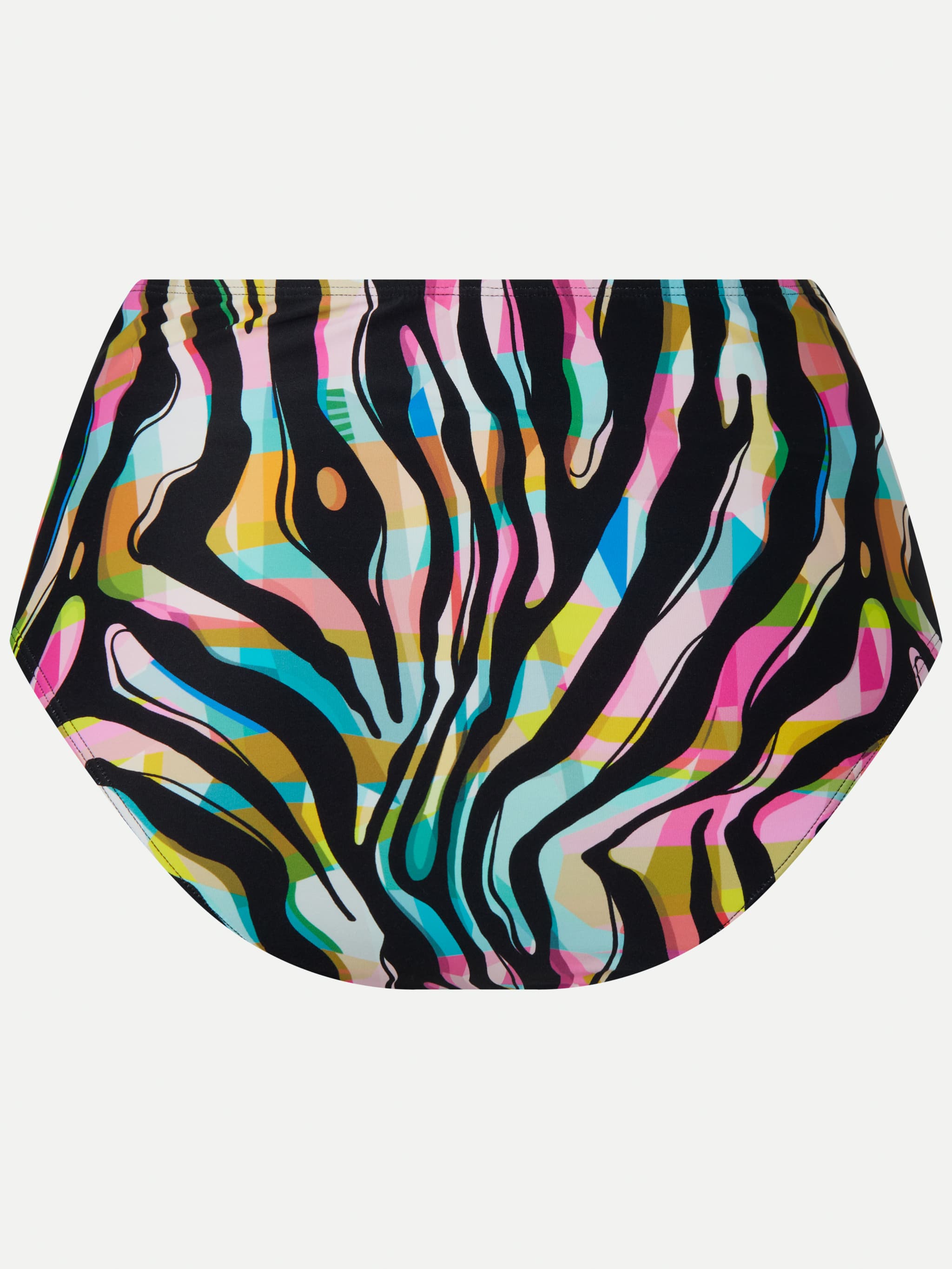 Højtaljet bikinitrusse - Colored zebra