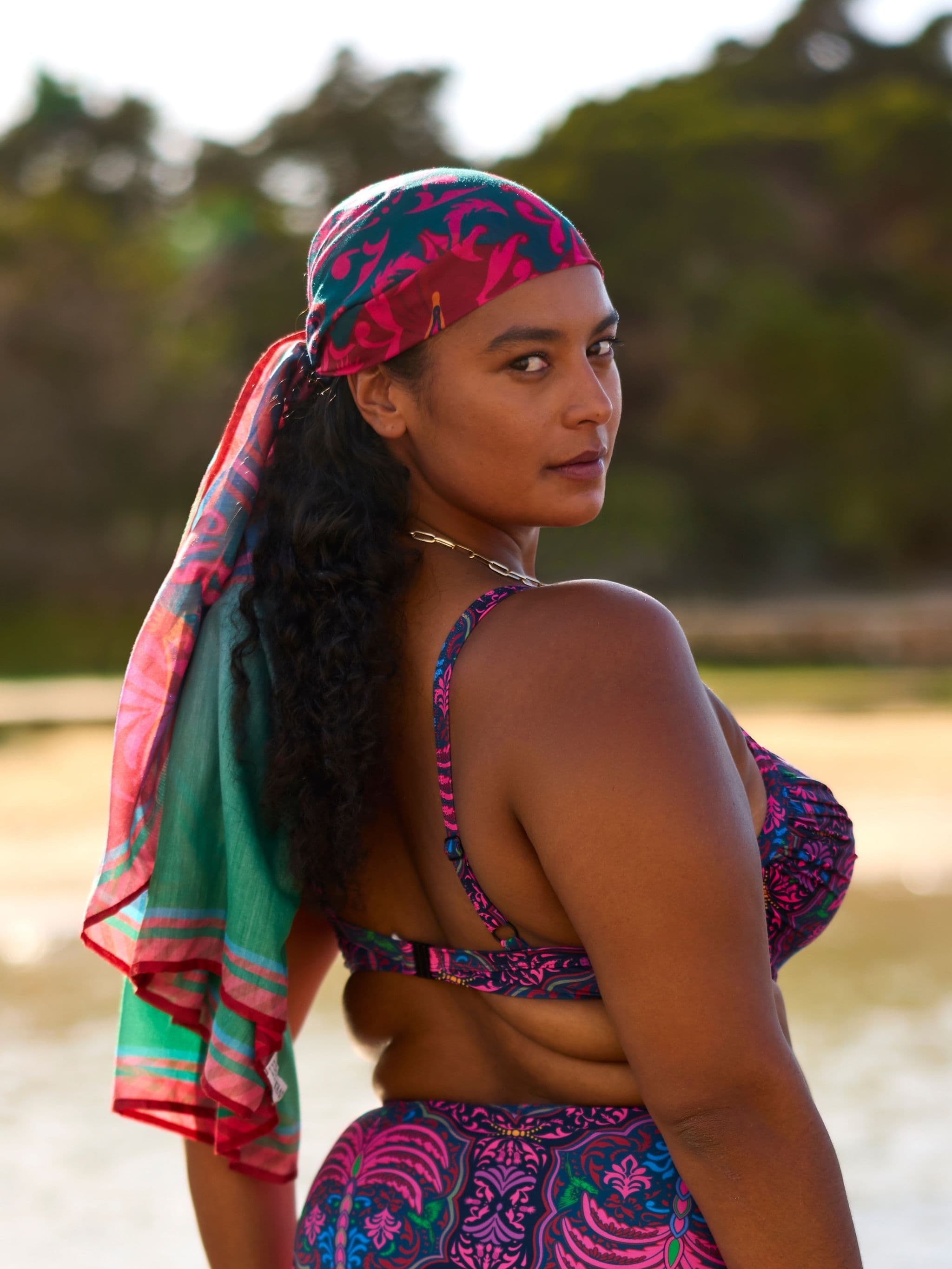 Donna bikini top - Pink Palm