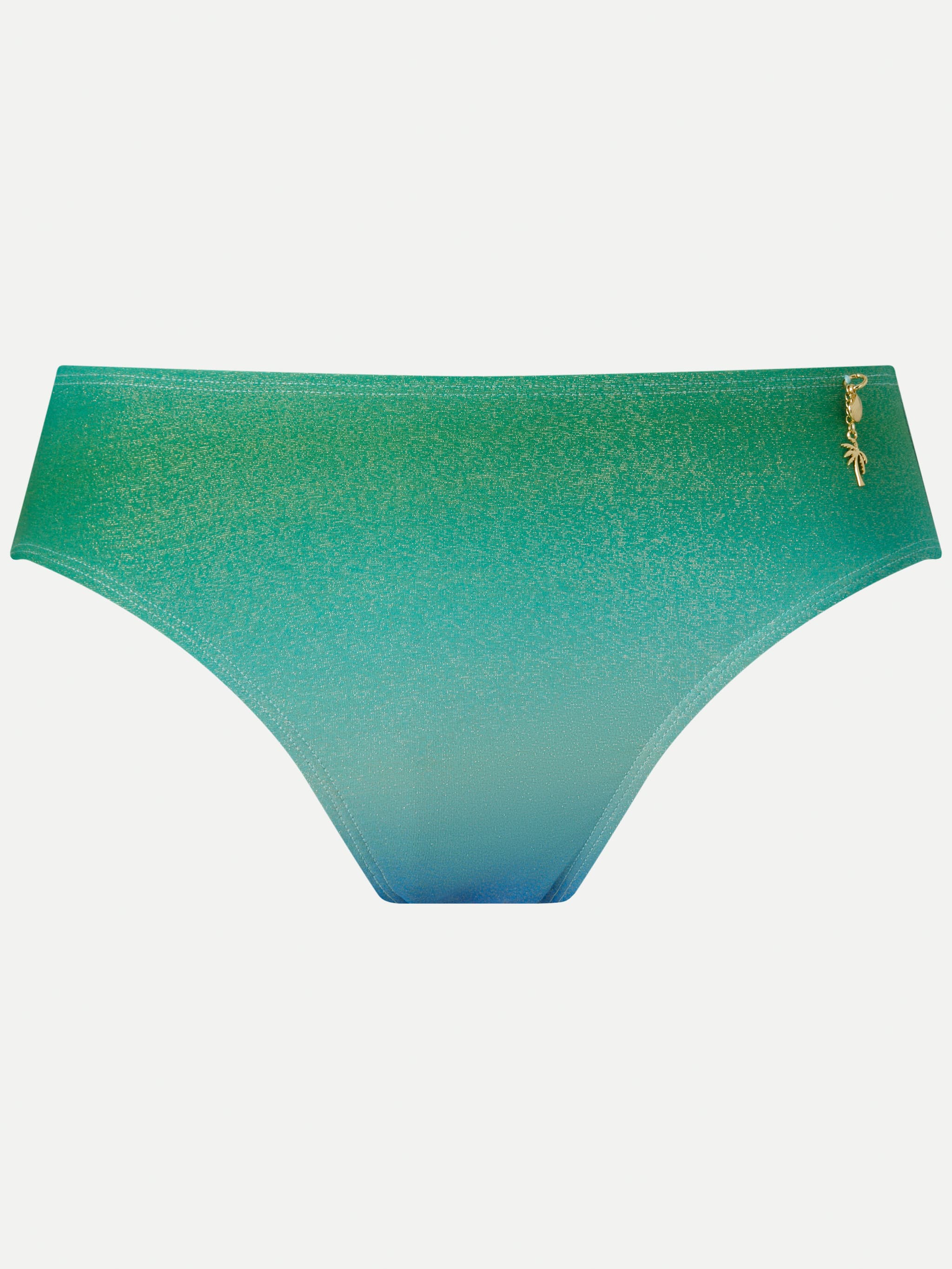 Højtaljet bikinitrusse - Green blue gradient