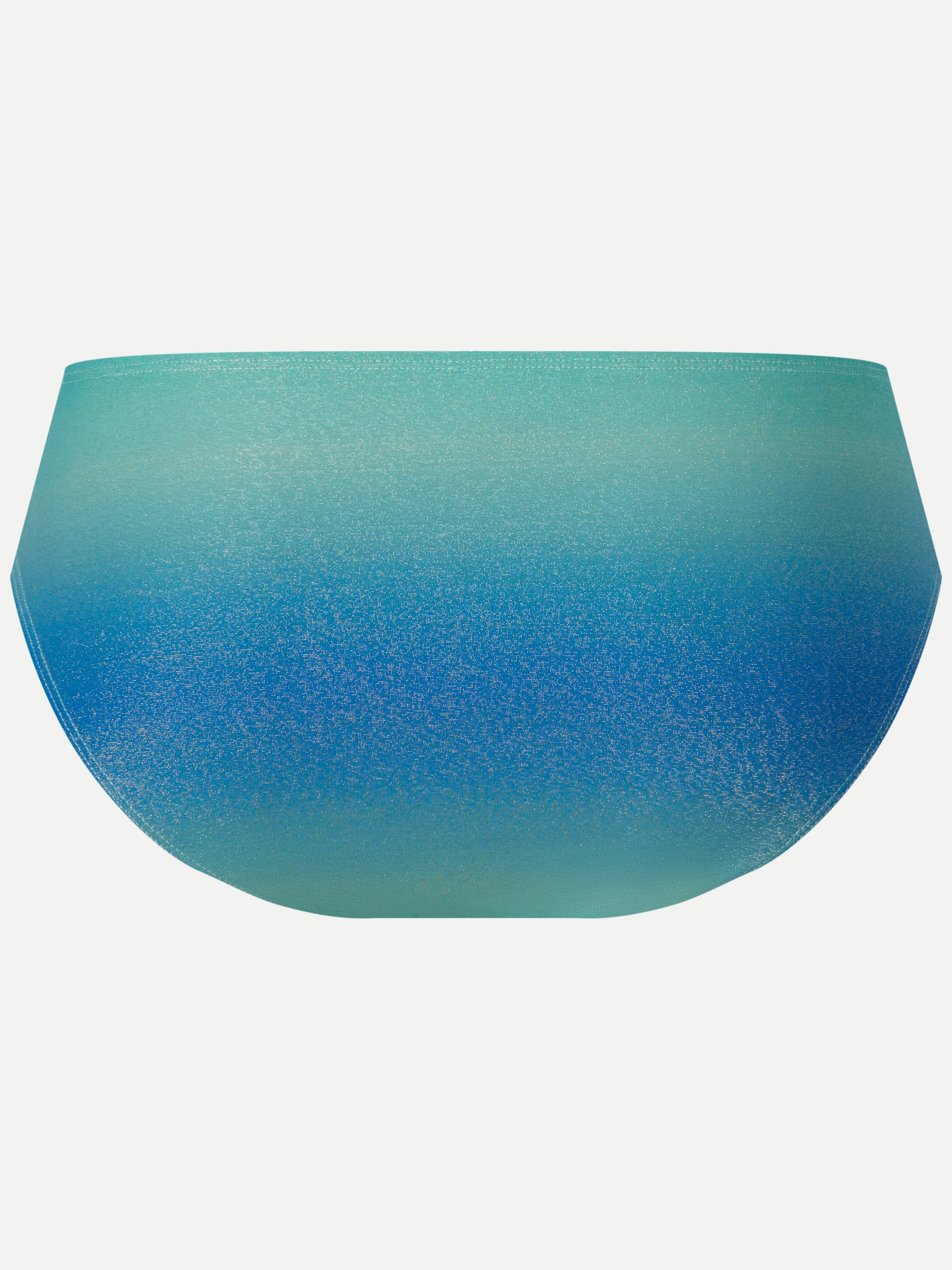 Højtaljet bikinitrusse - Green blue gradient