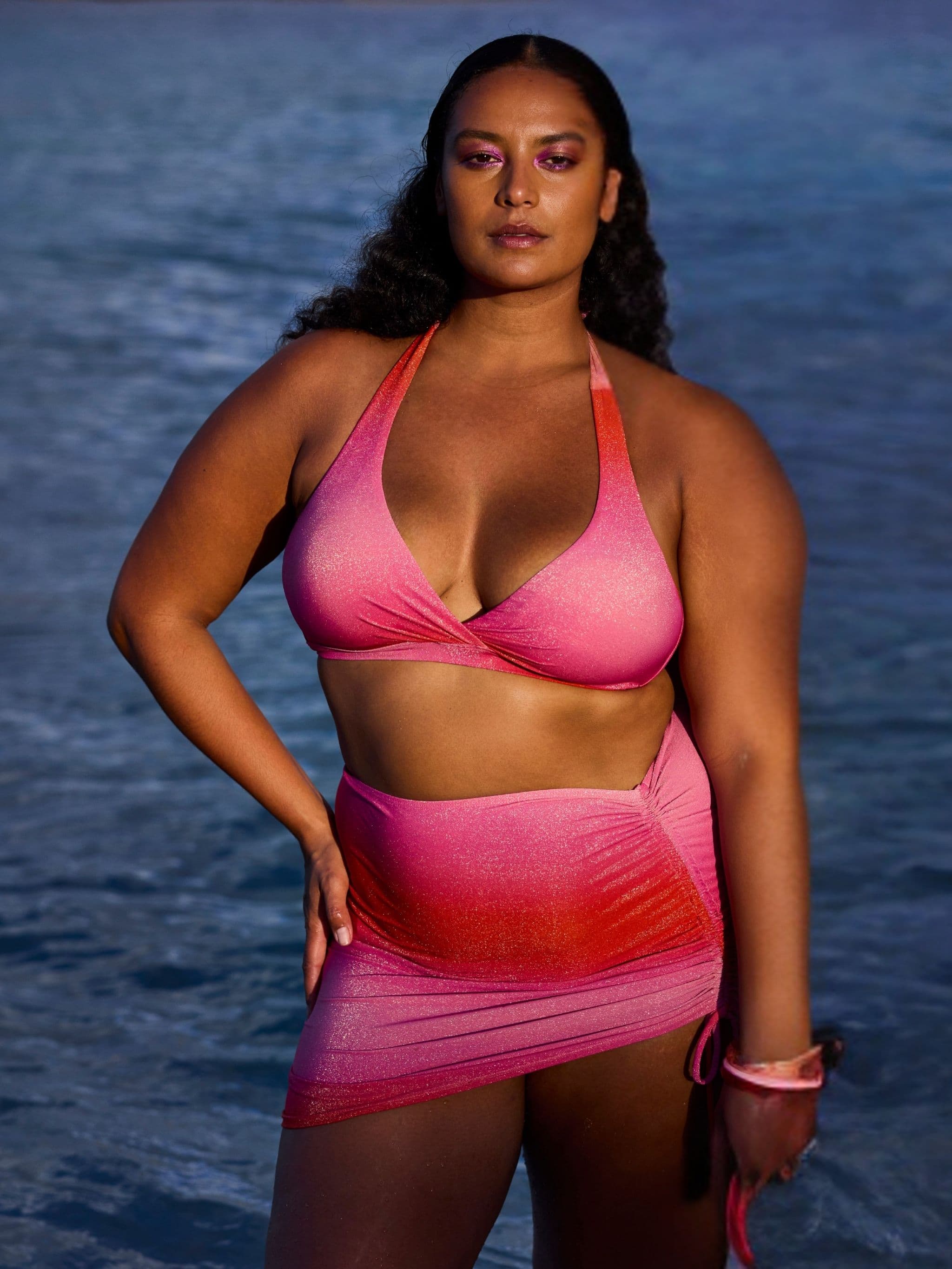 Bobbie Bikini Top - Red pink gradient