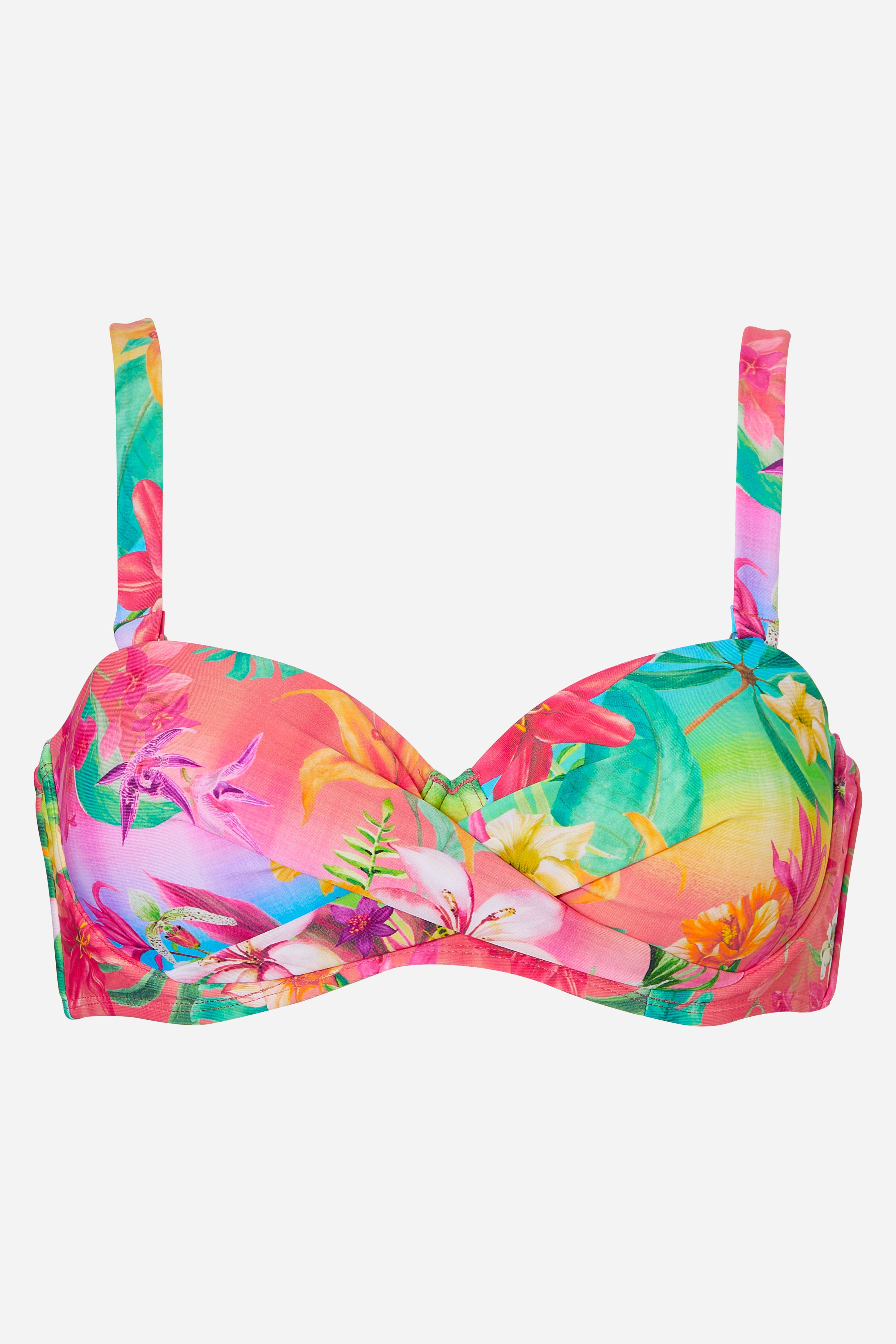 Stropløs bikinitop - TROPICAL BLOOMS