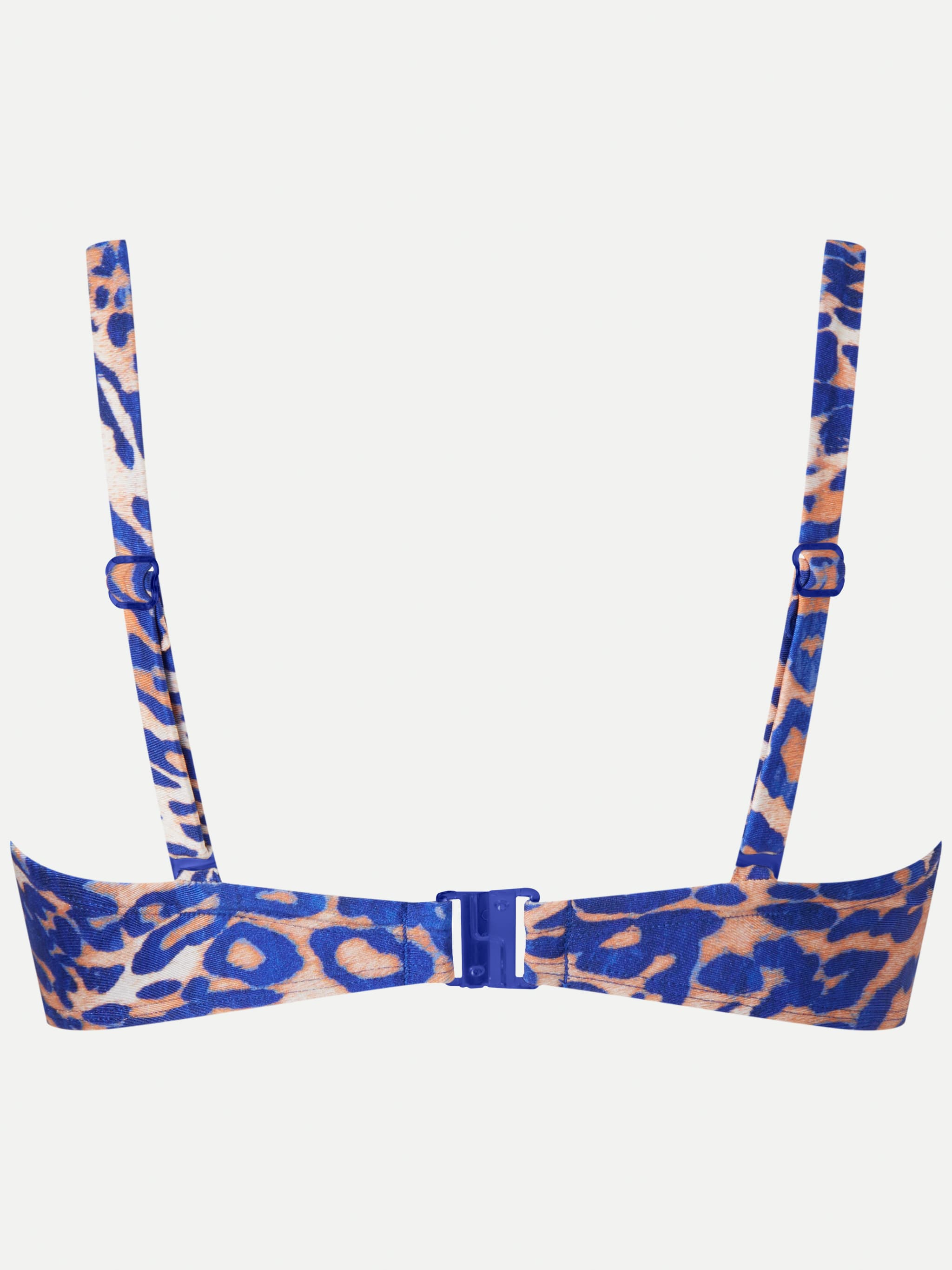 Stropløs foret bikinitop - Wavy leopard