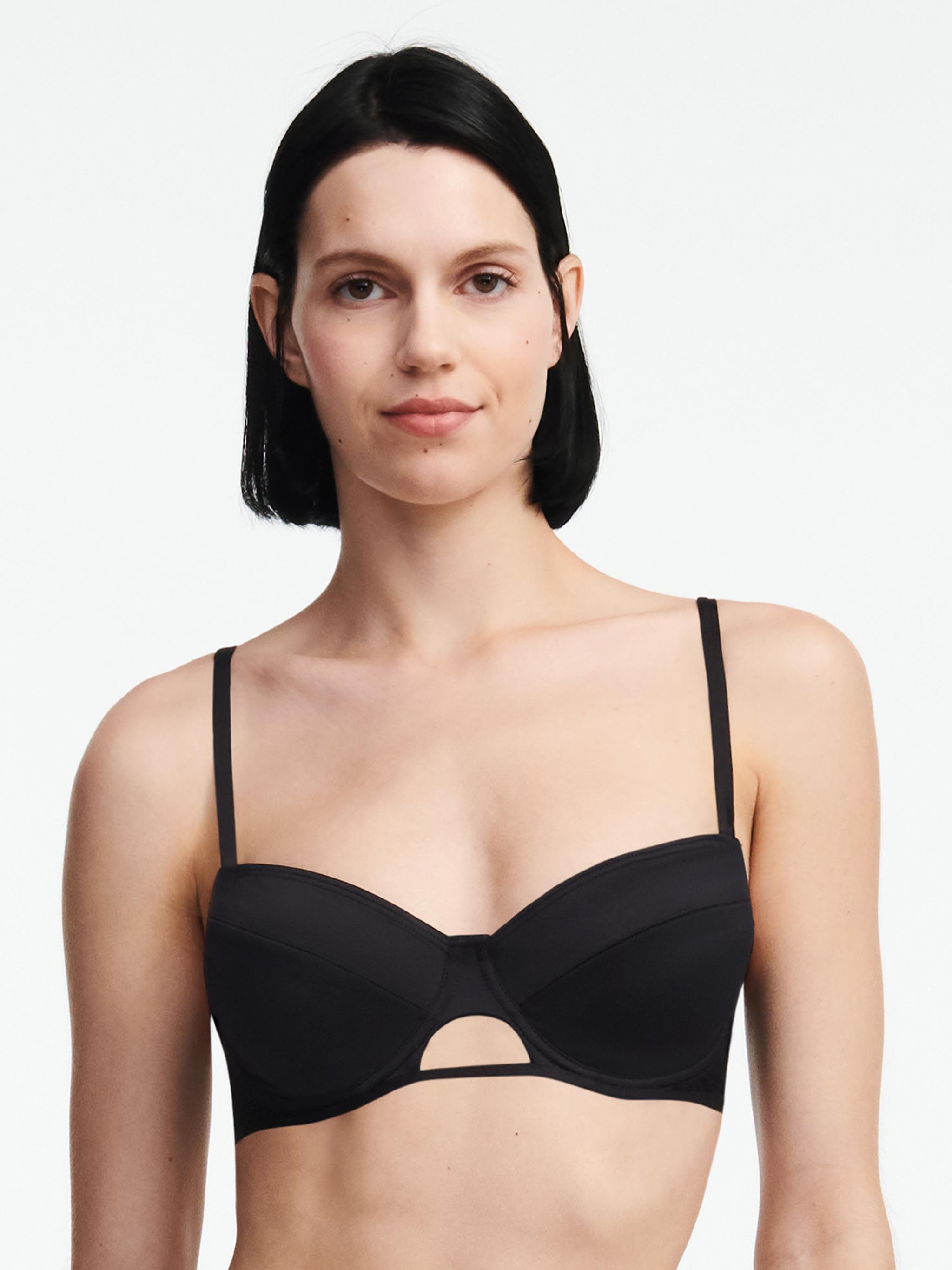 Half cup bikinitop - Sort