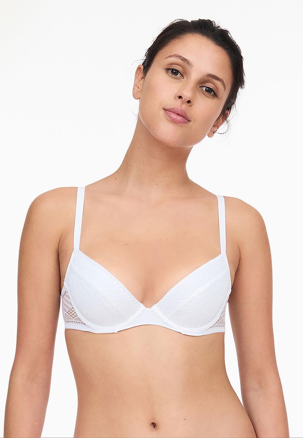 Push up BH med memory foam - White