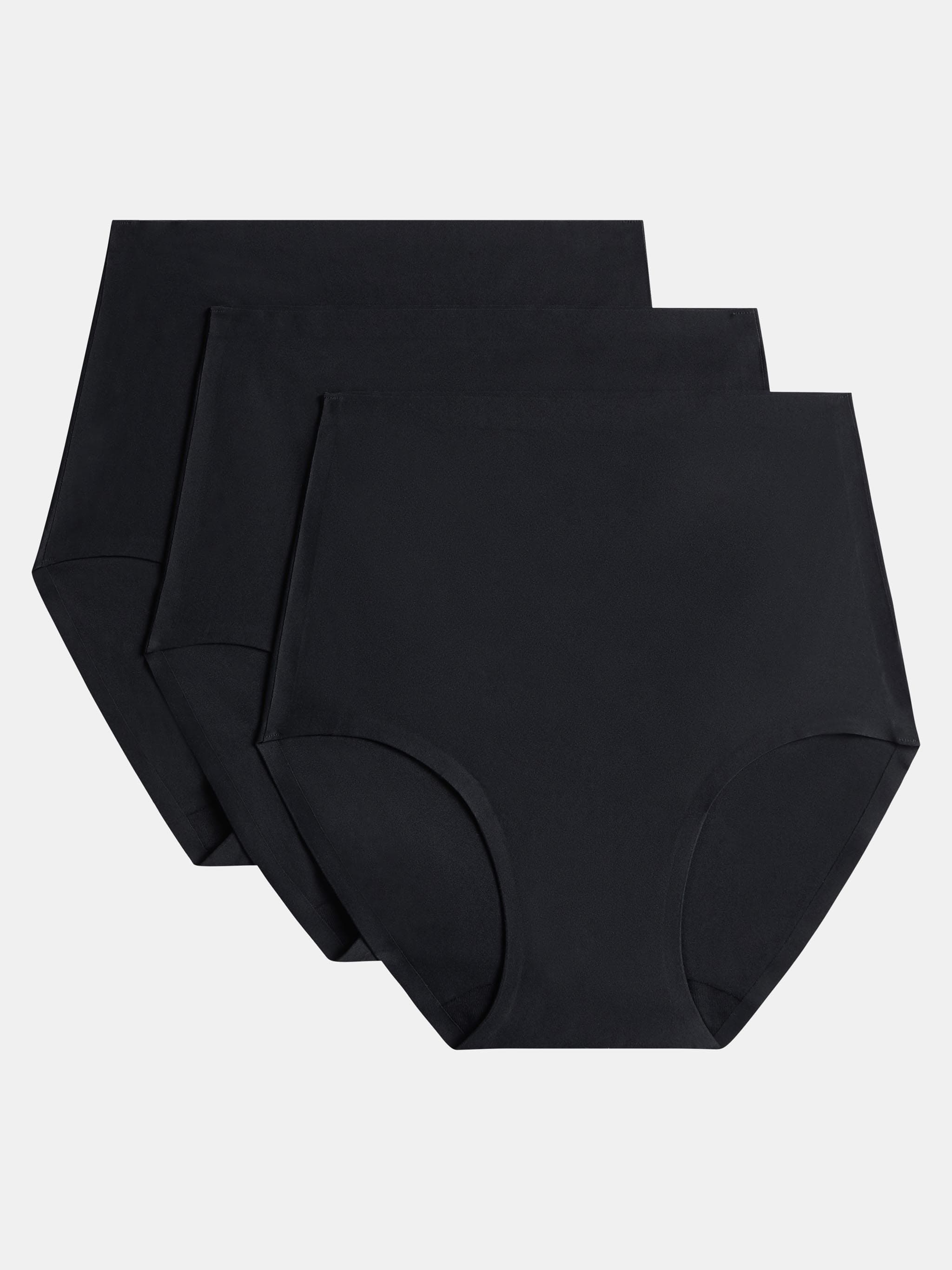 3 x Højtaljet trusse - one size - Black