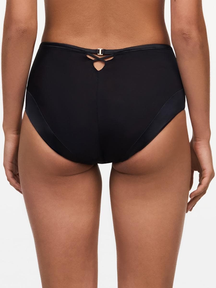 Højtaljet trusse - Black / Rose