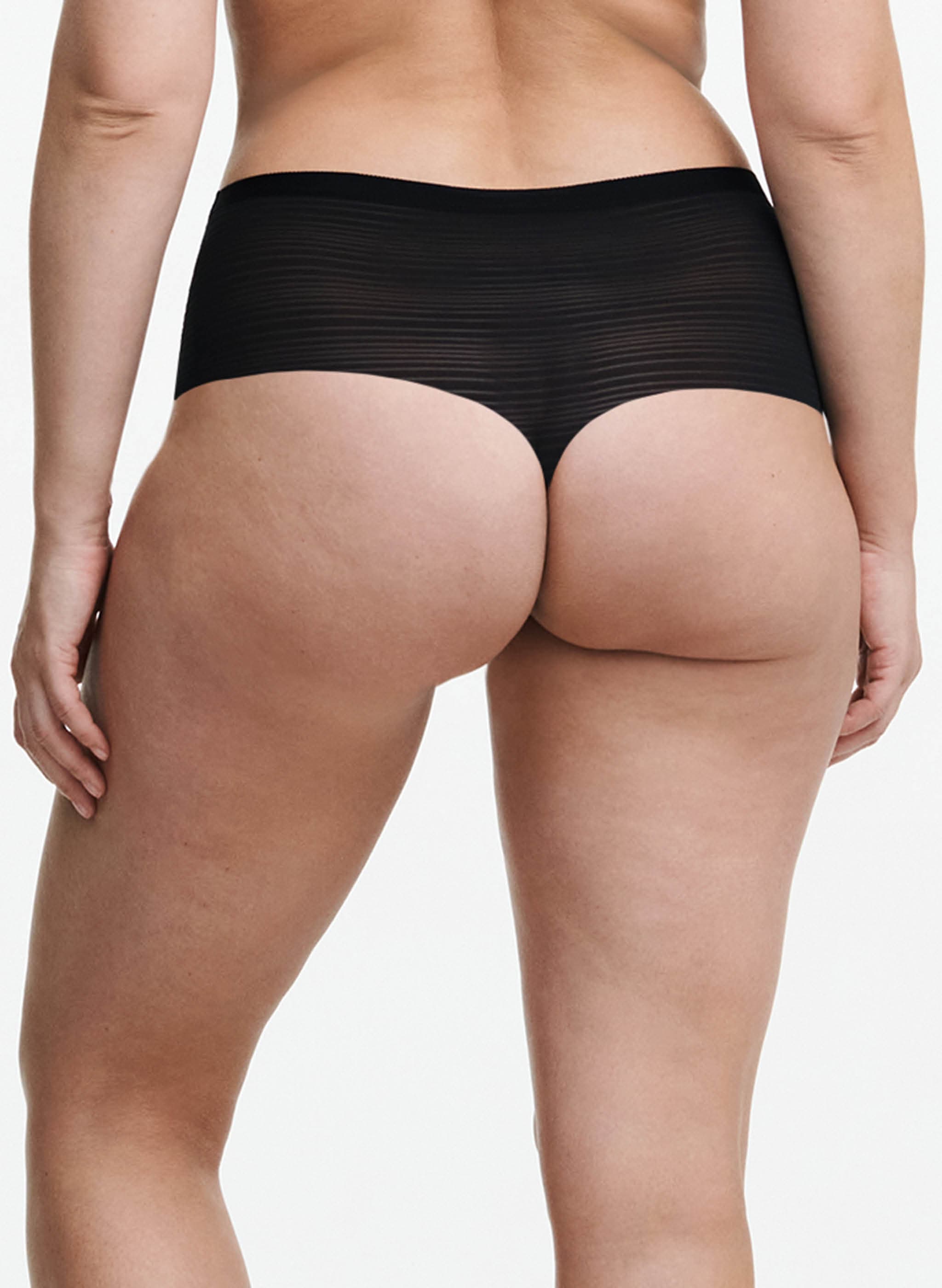 Højtaljet string - one size - Black