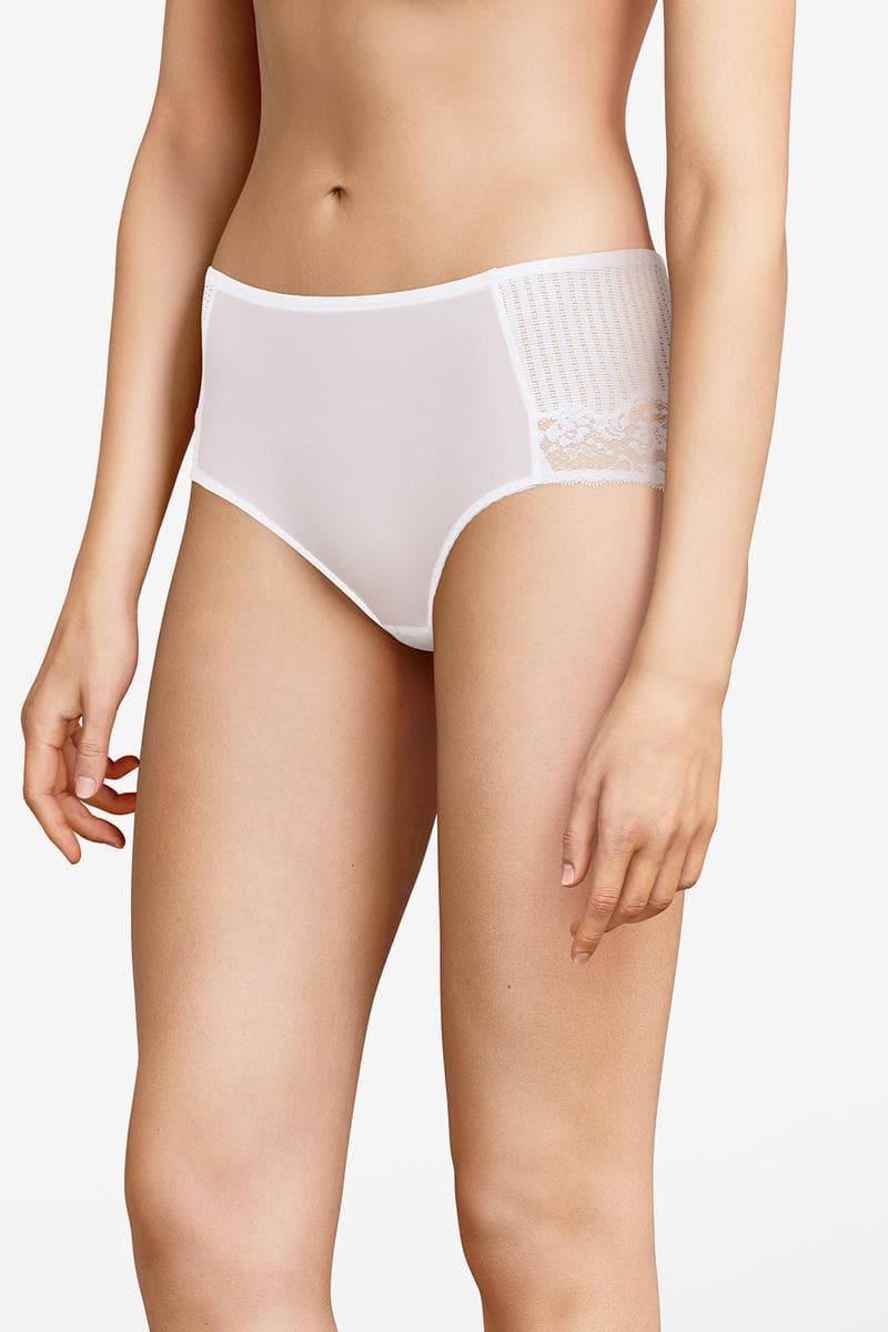 Højtaljet trusse - White