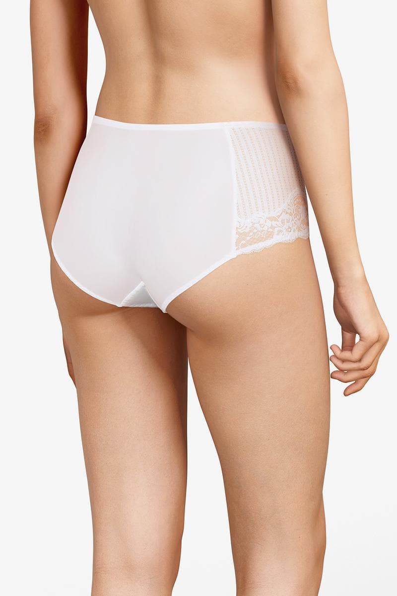 Højtaljet trusse - White
