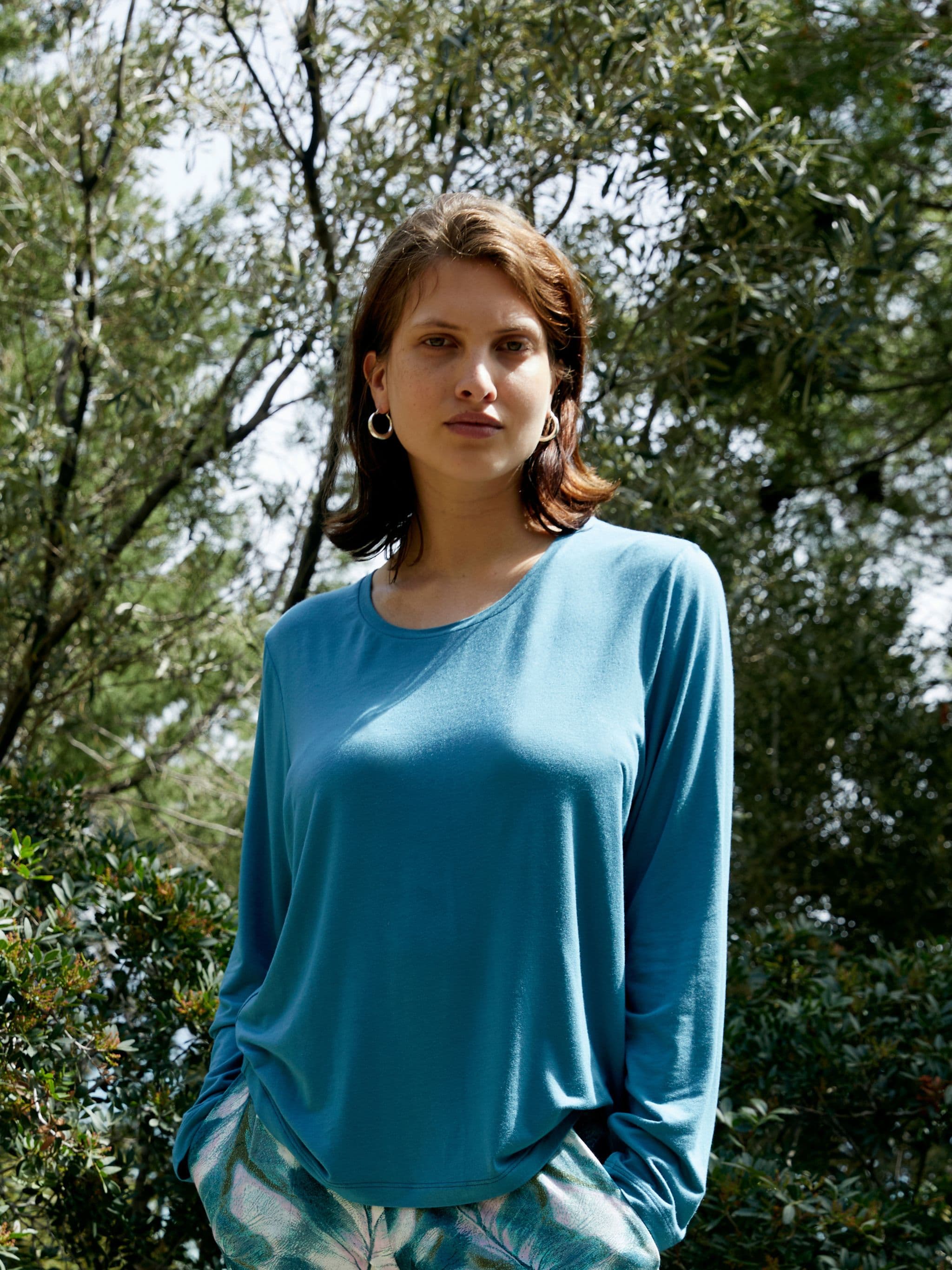 Yara nattrøje - Peacock Green