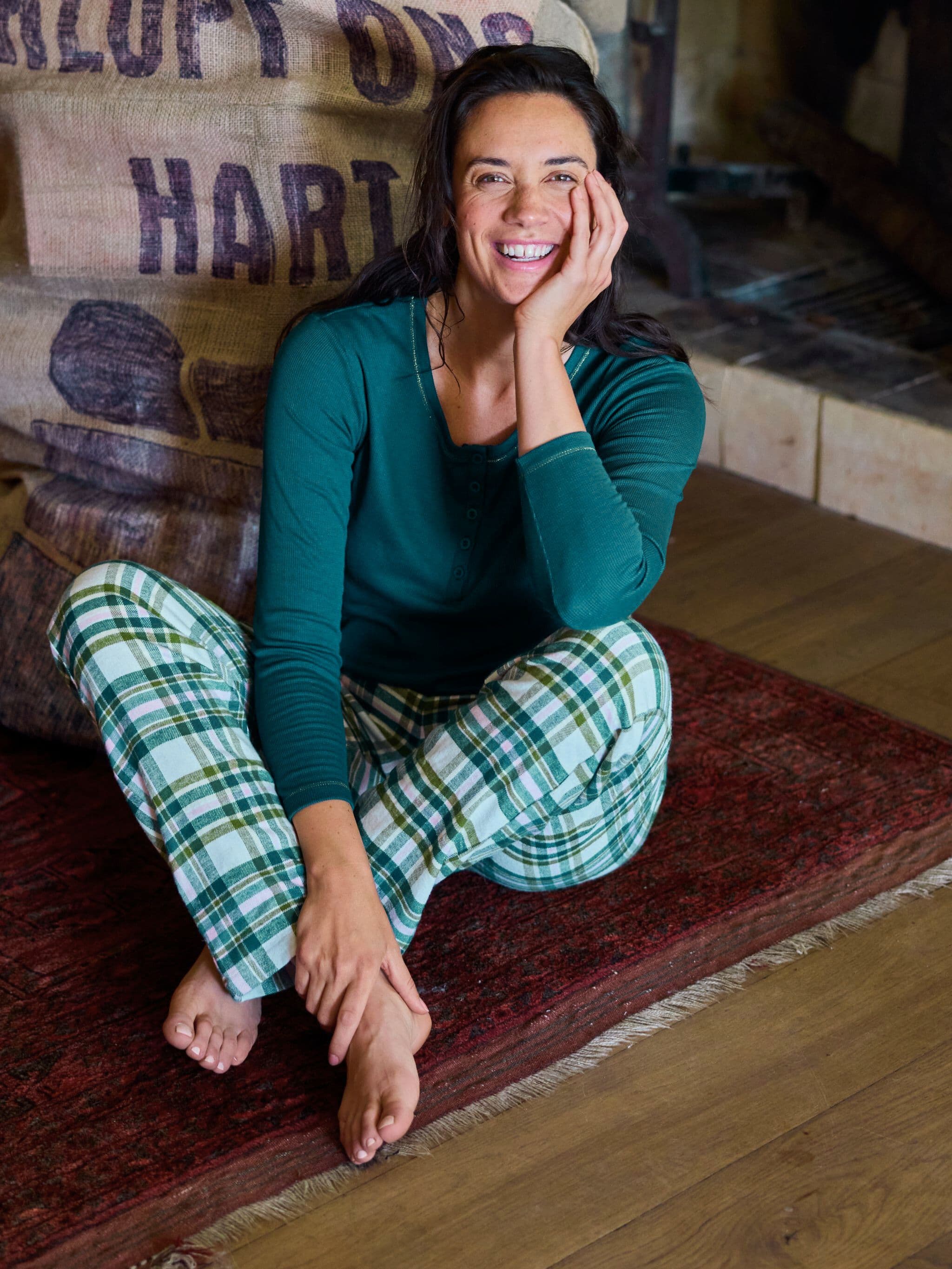 Top med lange ærmer - Oriental Green