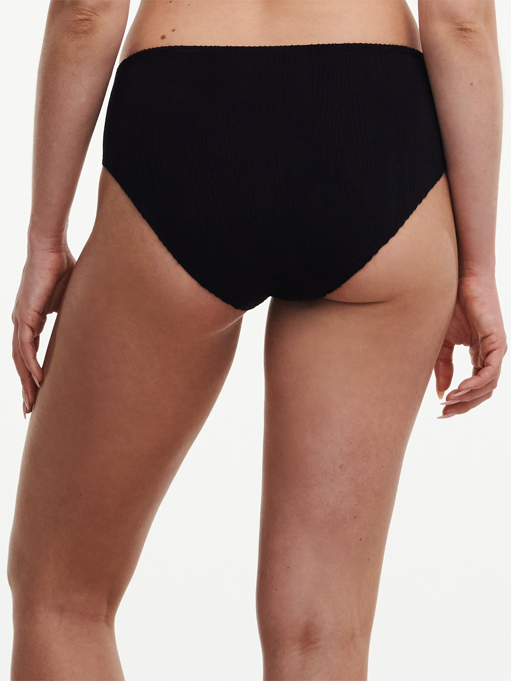 Højtaljet bikinitrusse - Sort