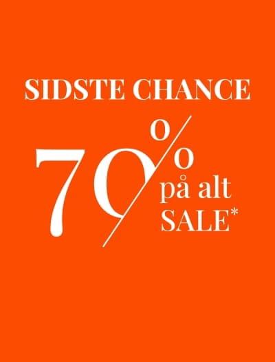 Sidste chance | 70% på alt SALE*