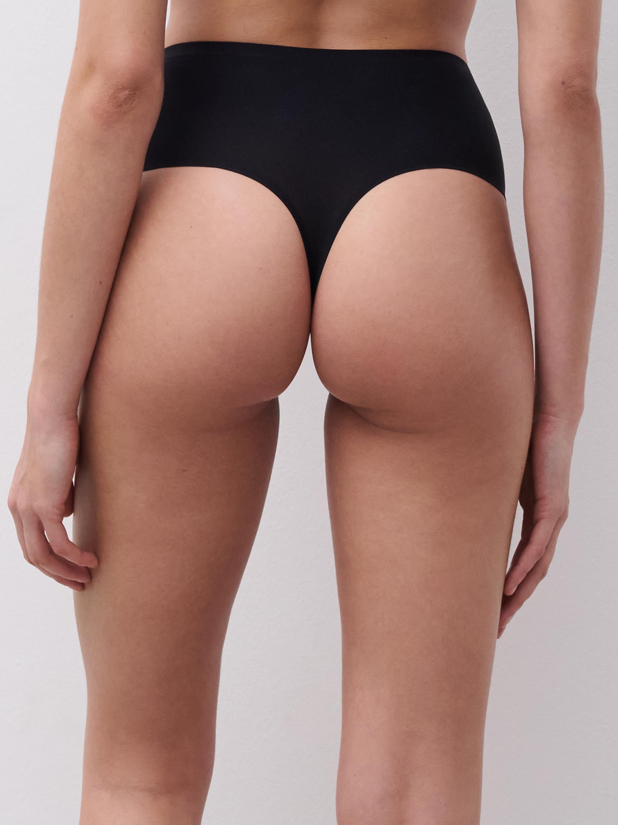 Højtaljet string - one size - Black