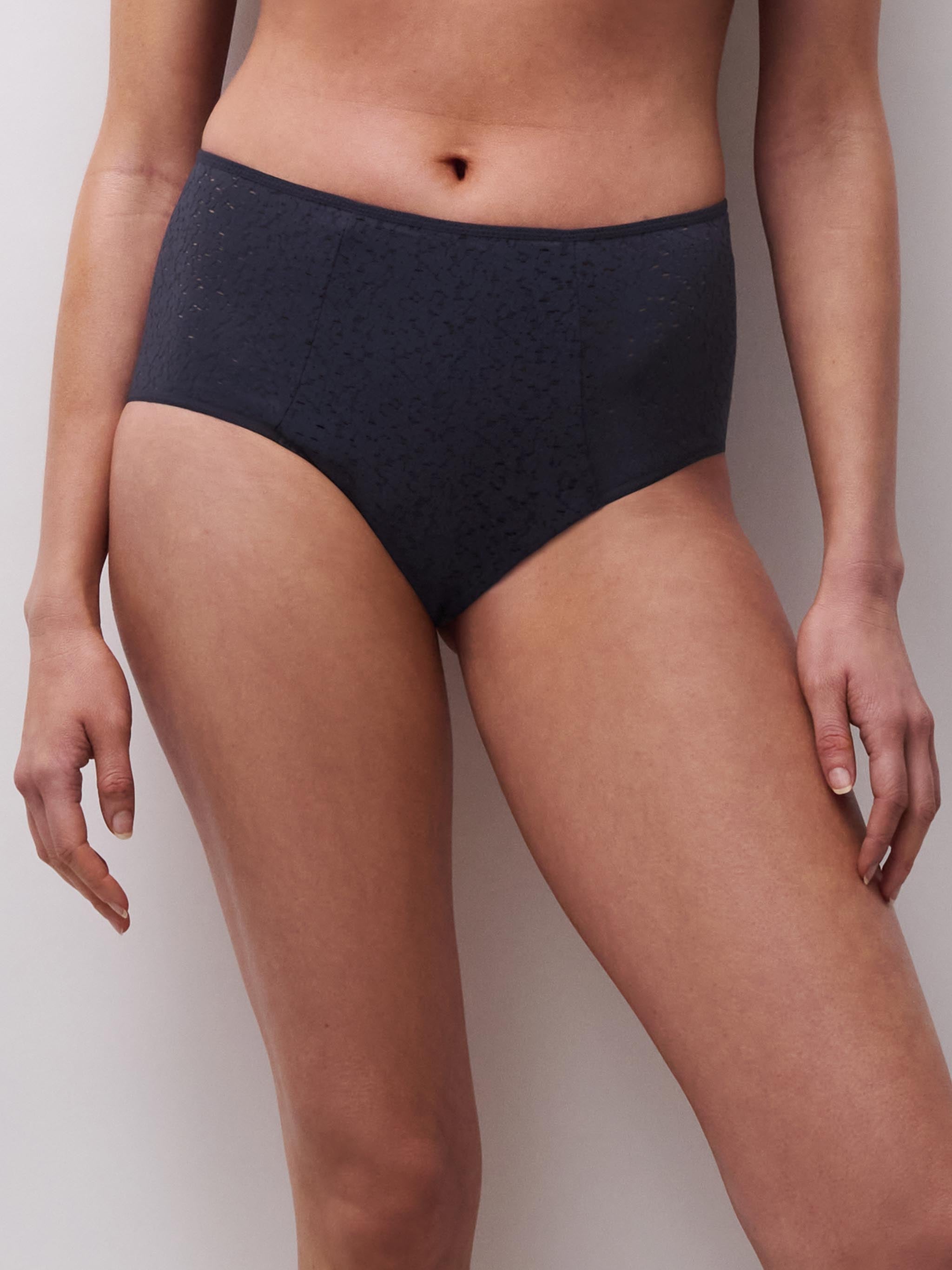 Høj talje slip - Marine Blue