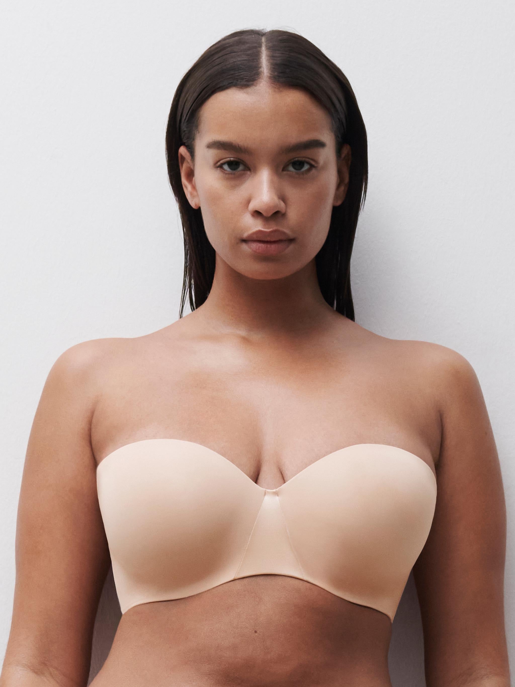 Stropløs t-shirt BH - Golden Beige