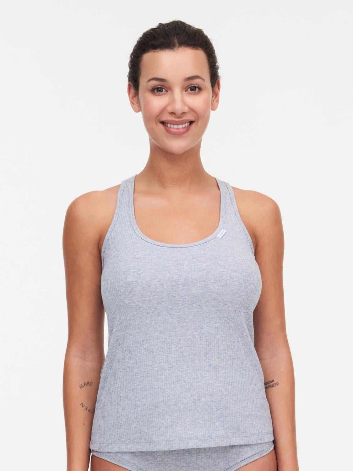 Tank top - bomuld - Grey mélange