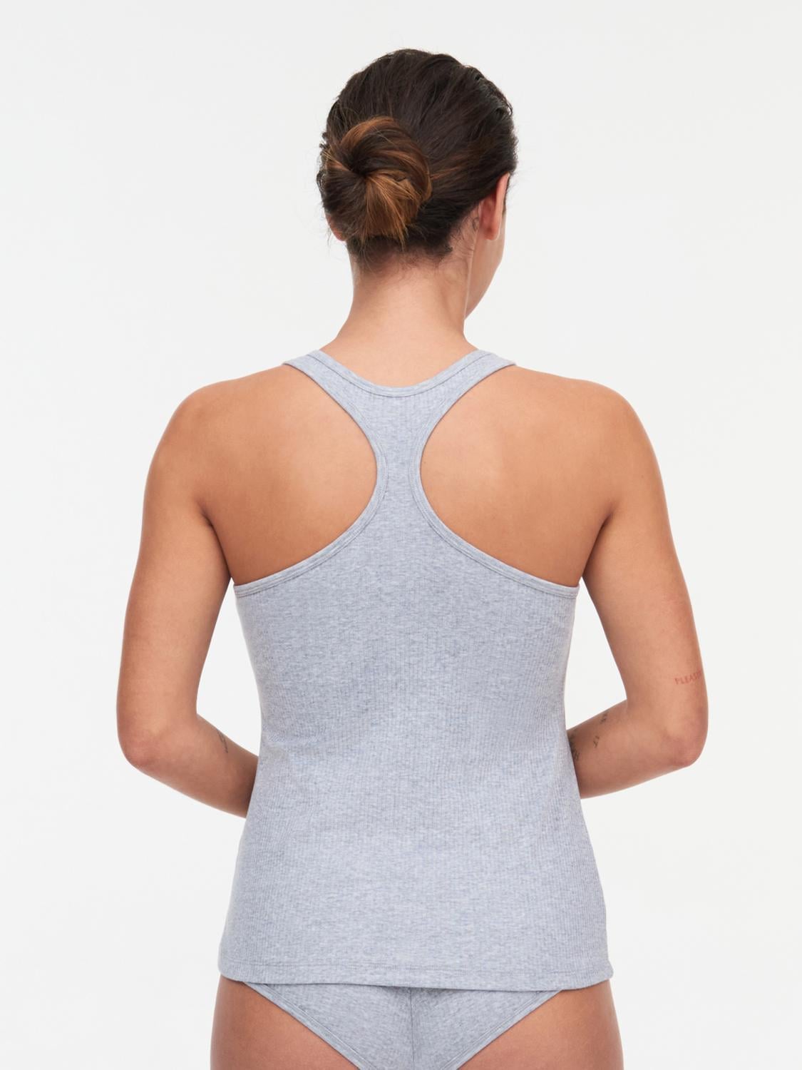Tank top - bomuld - Grey mélange