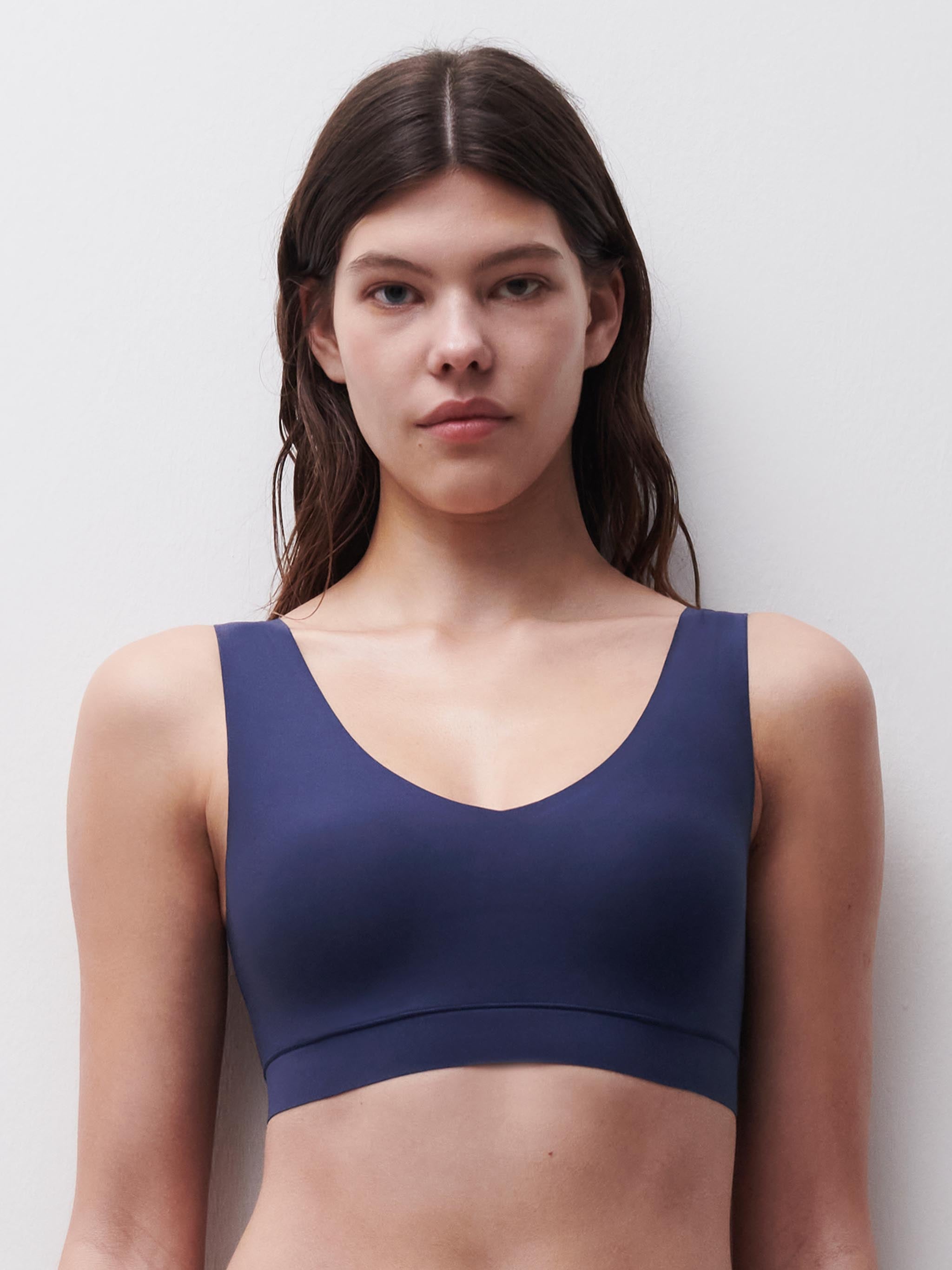 Softstretch V-neck Top - Marine Blue