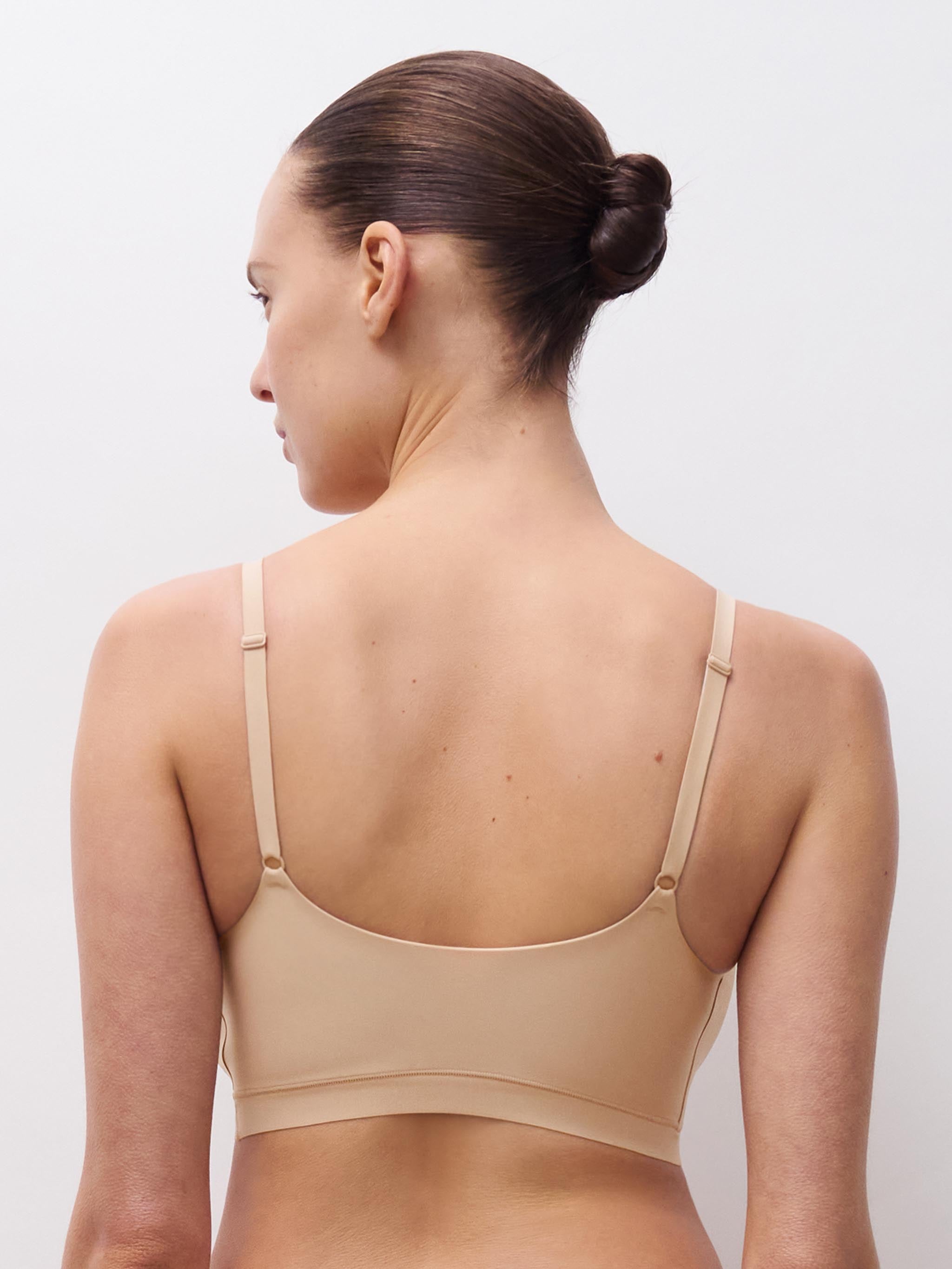 Foret Bøjlefri-BH med smalle stropper - Nude