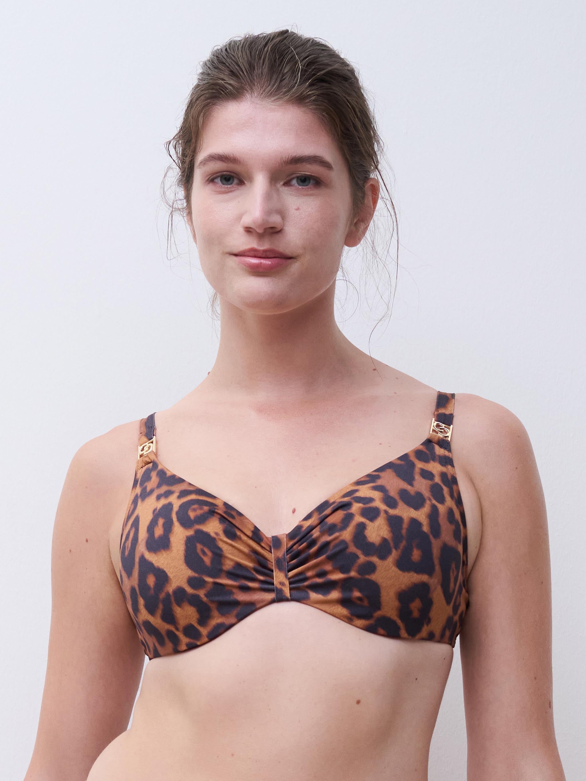 Bikinitop med bøjle - Wild Leopard
