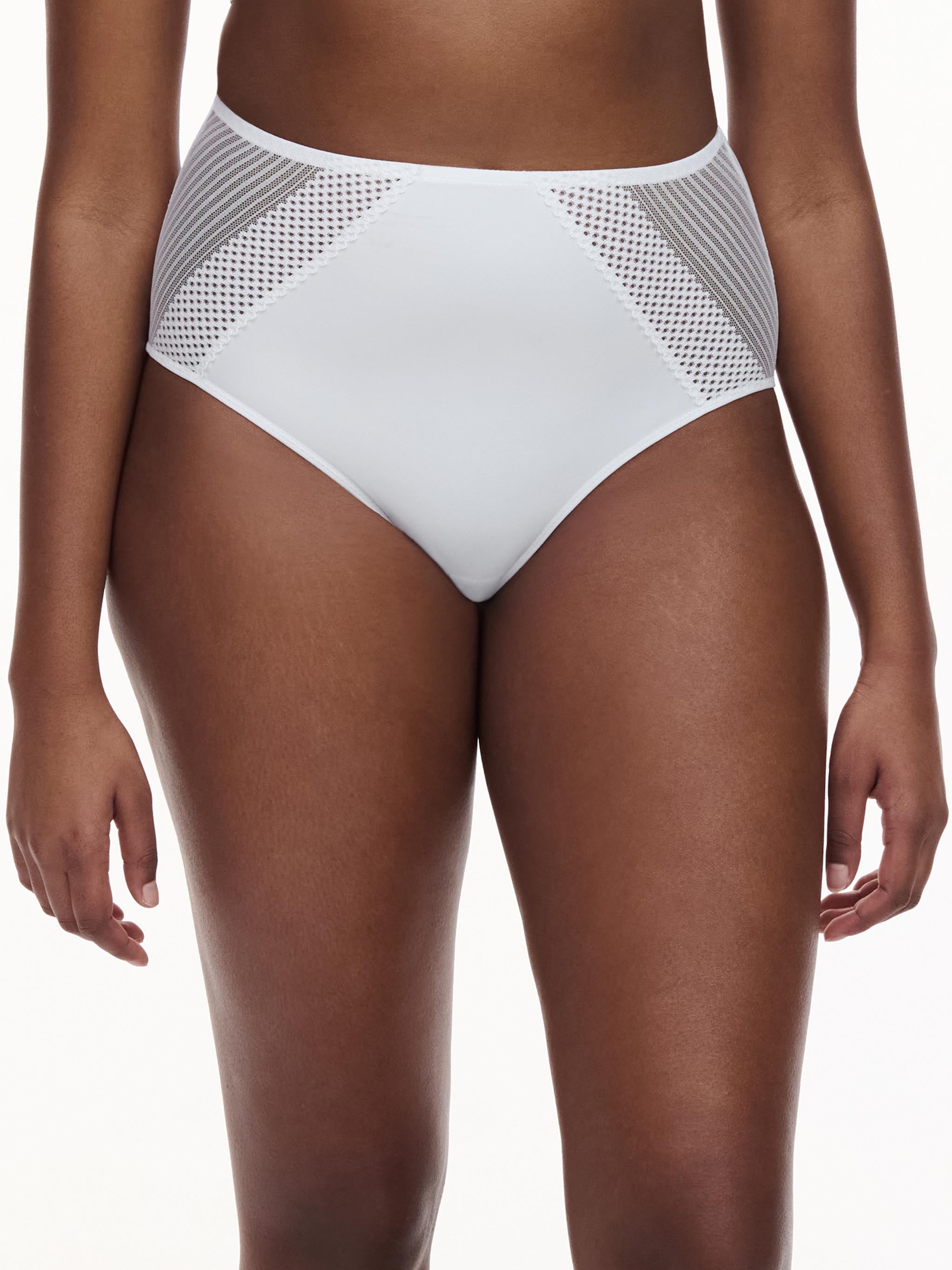 Højtaljet trusse - White