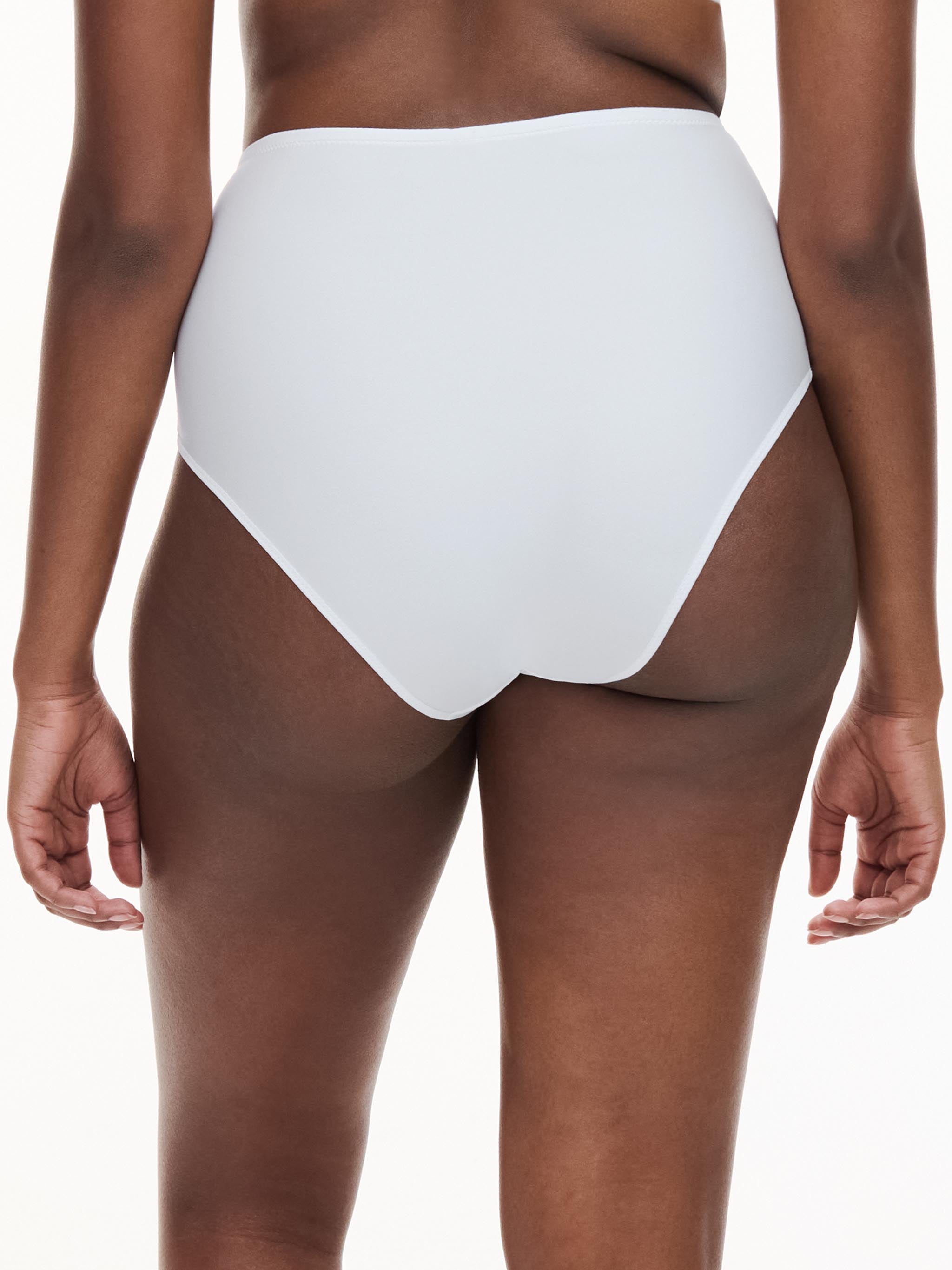 Højtaljet trusse - White