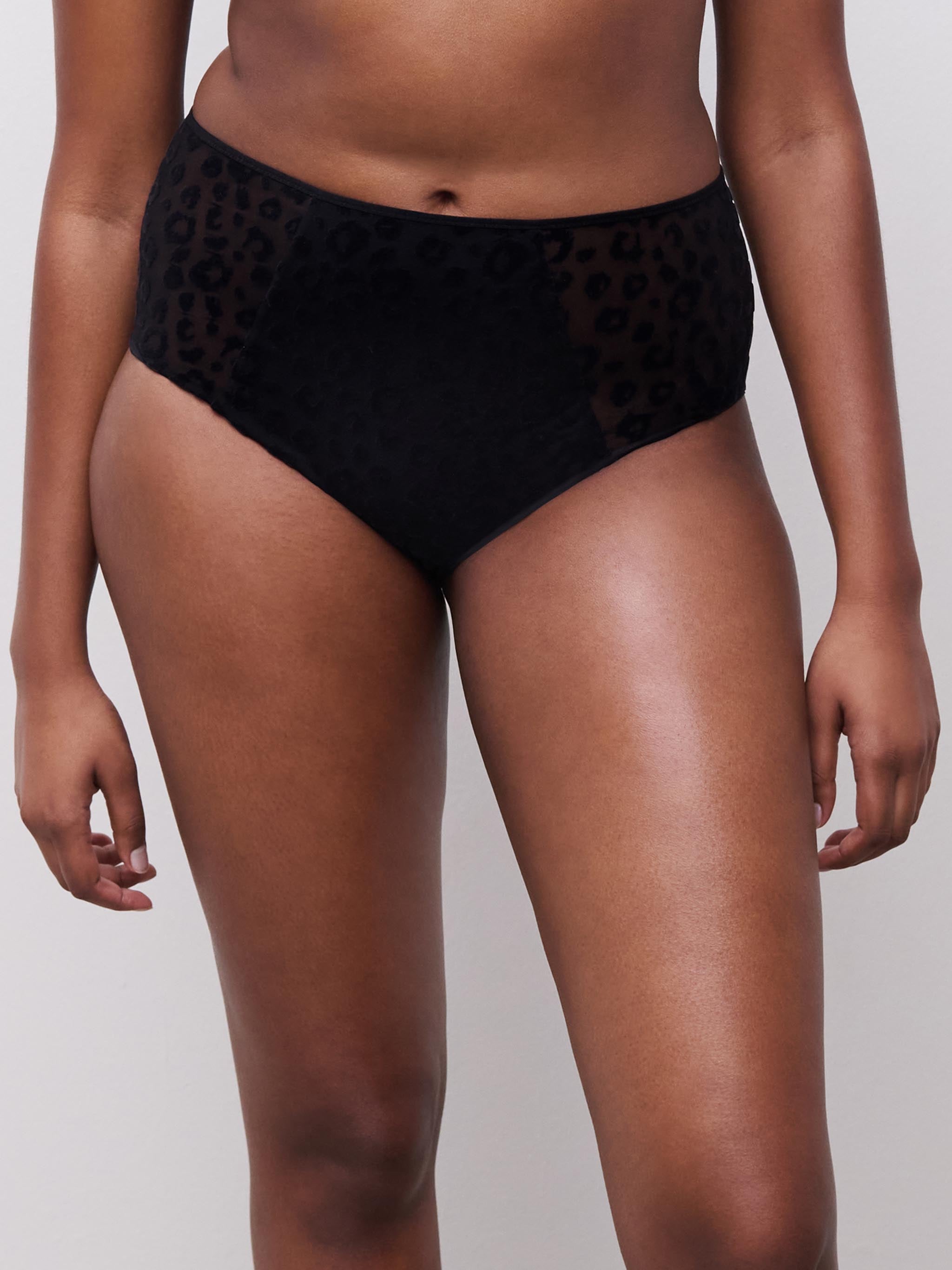 Høj talje slip - Black