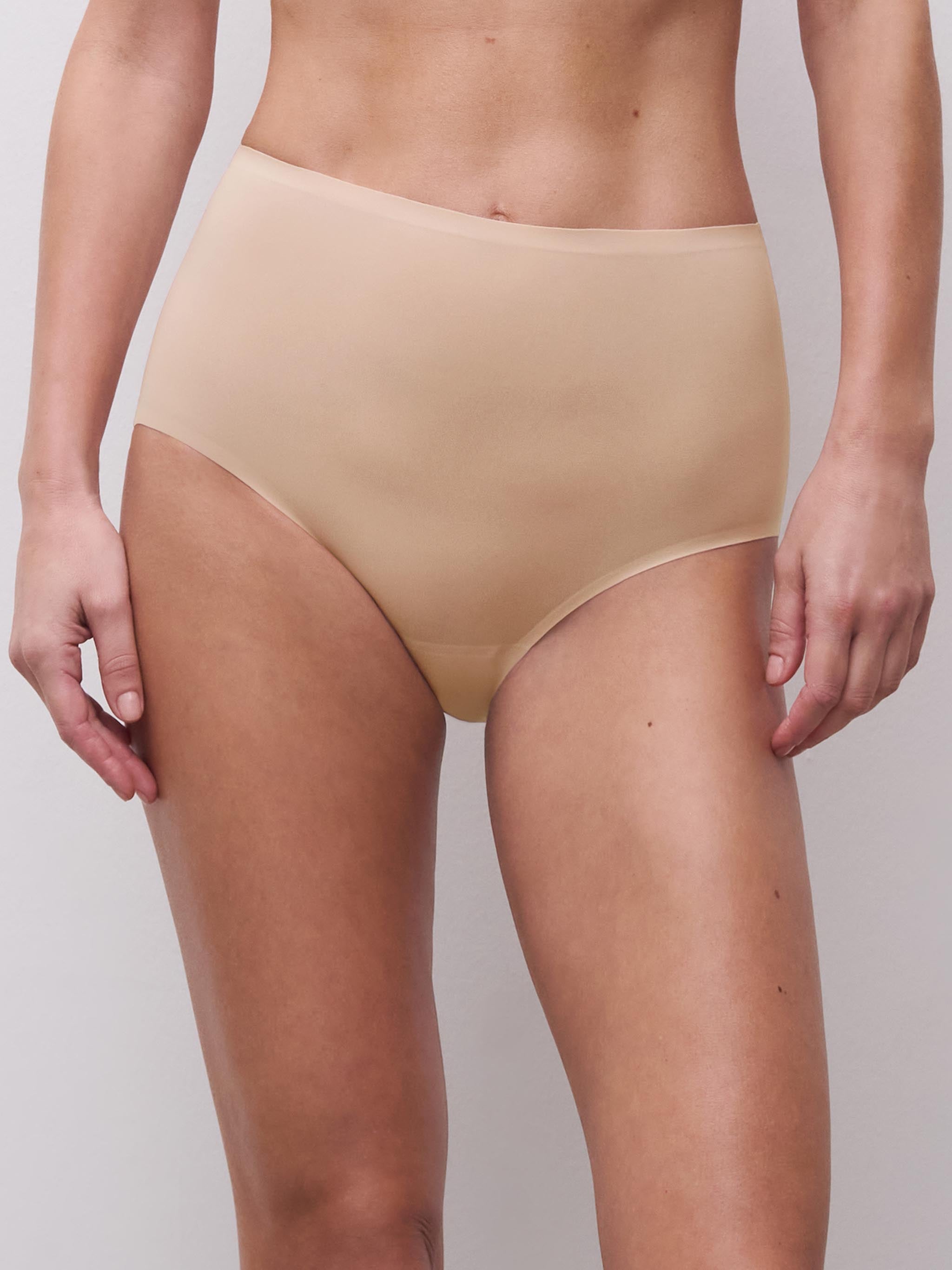 Højtaljet trusse - one size - Golden Beige