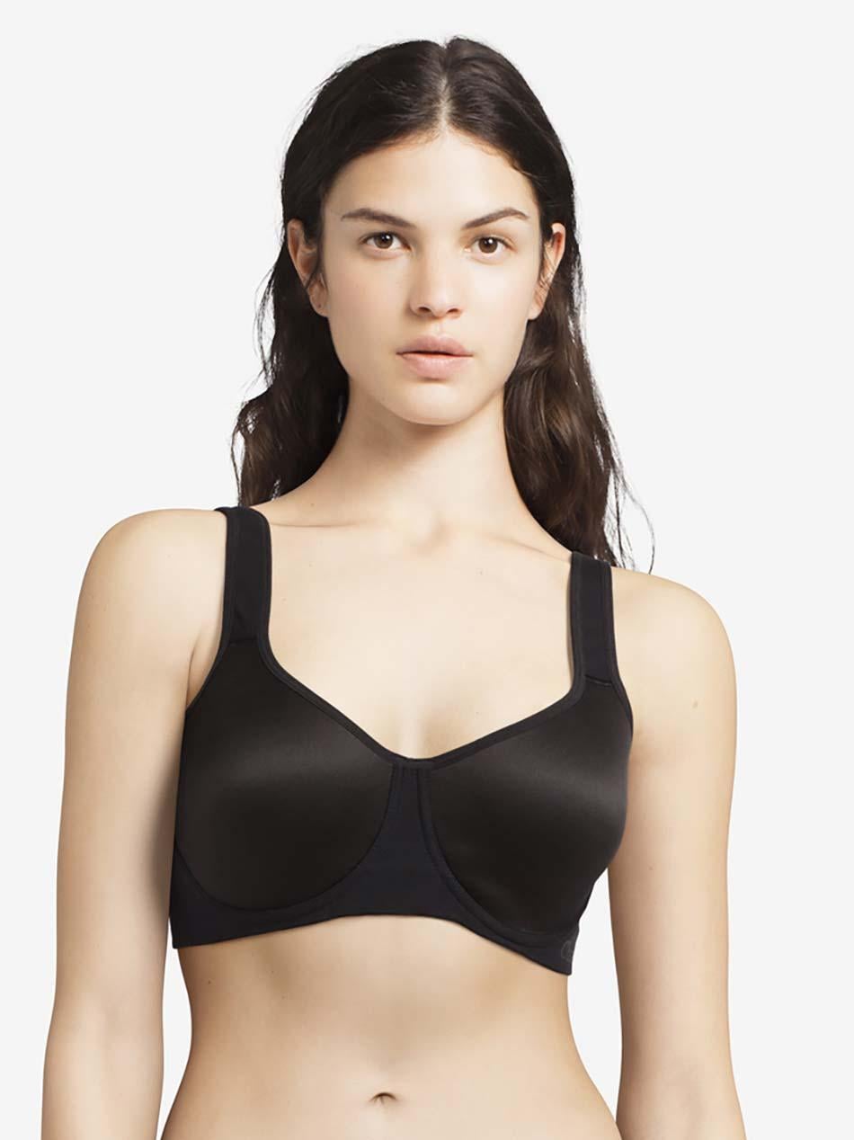 Sports BH med bøjle - høj intensitetstræning - Black