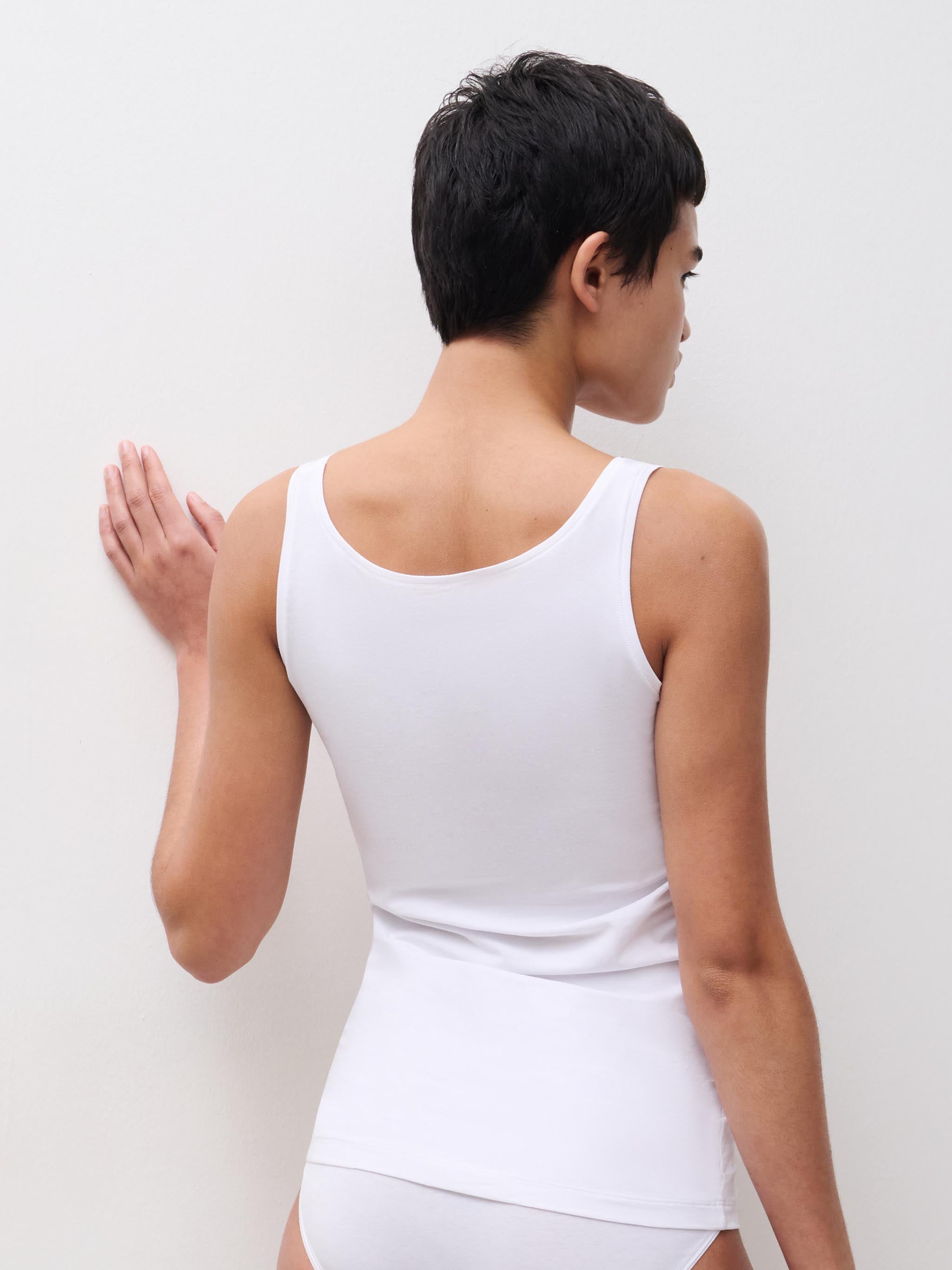 Tank top - bomuld - White