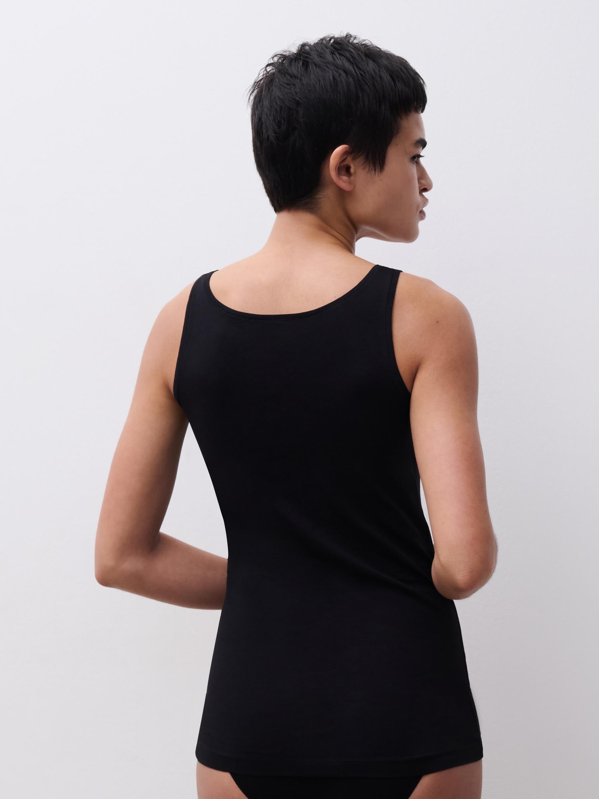 Tank top - bomuld - Black