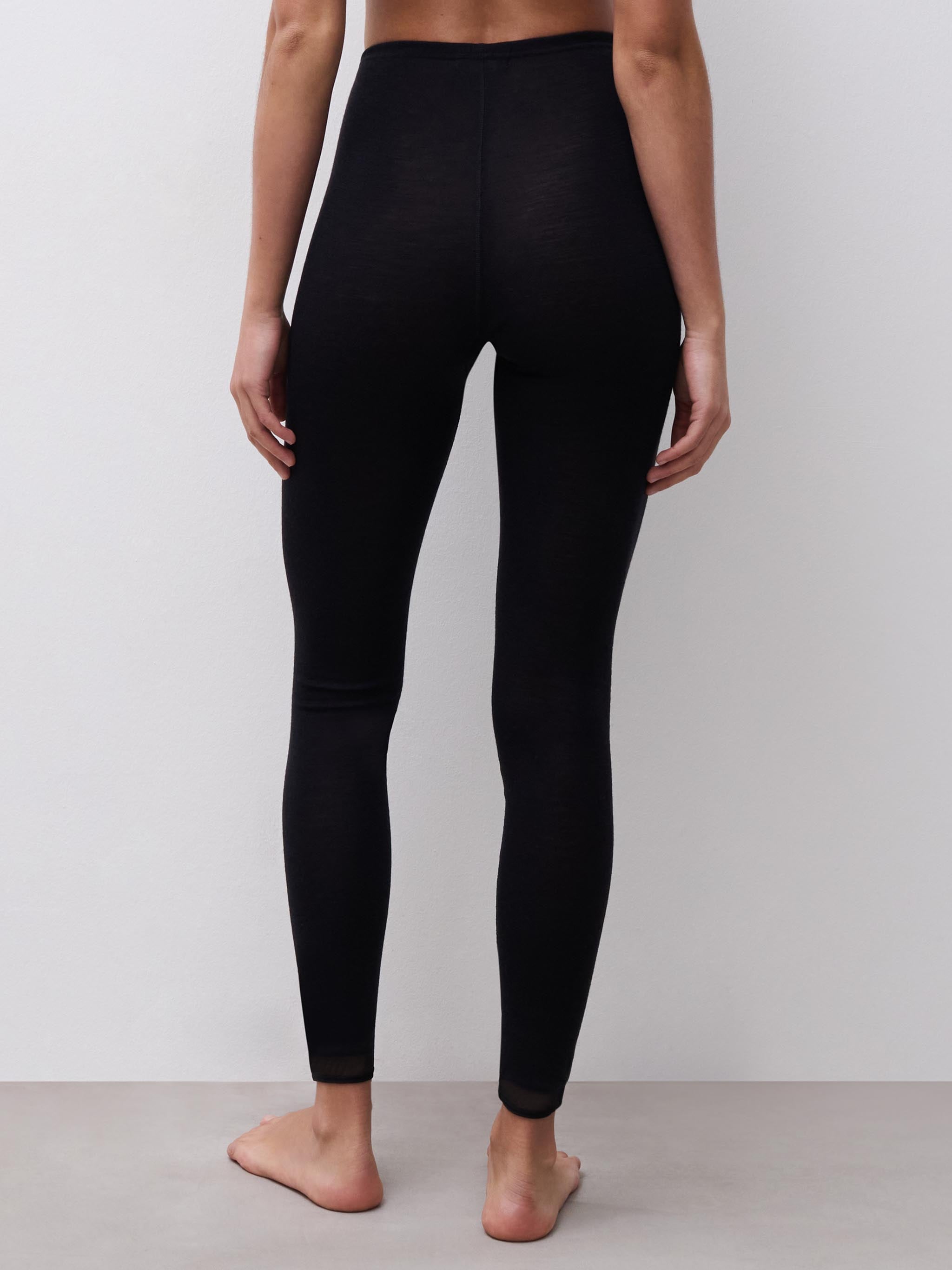 Leggings - 100% merinould - Black