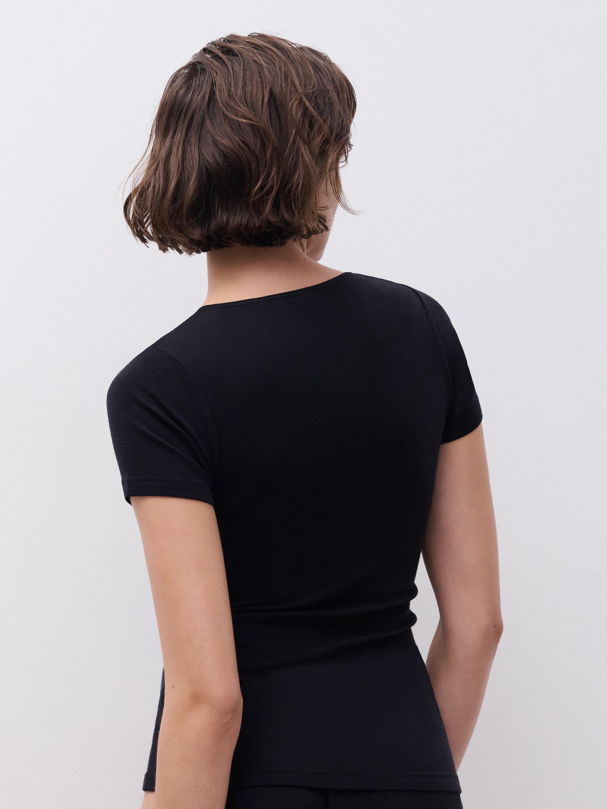 T-shirt -100% merinould - Black