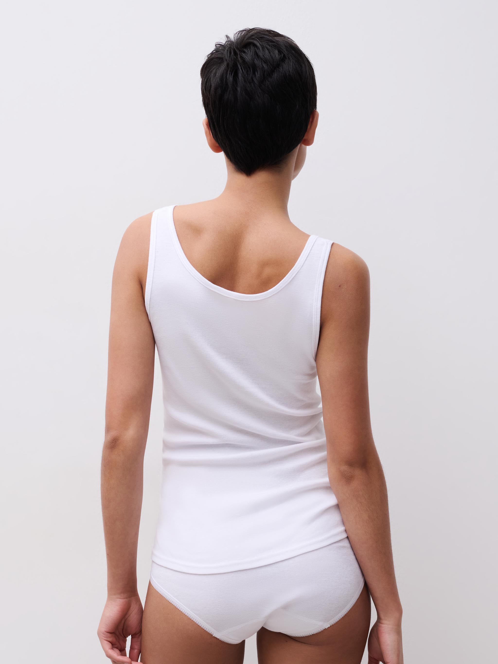 Top - 100% bomuld - White