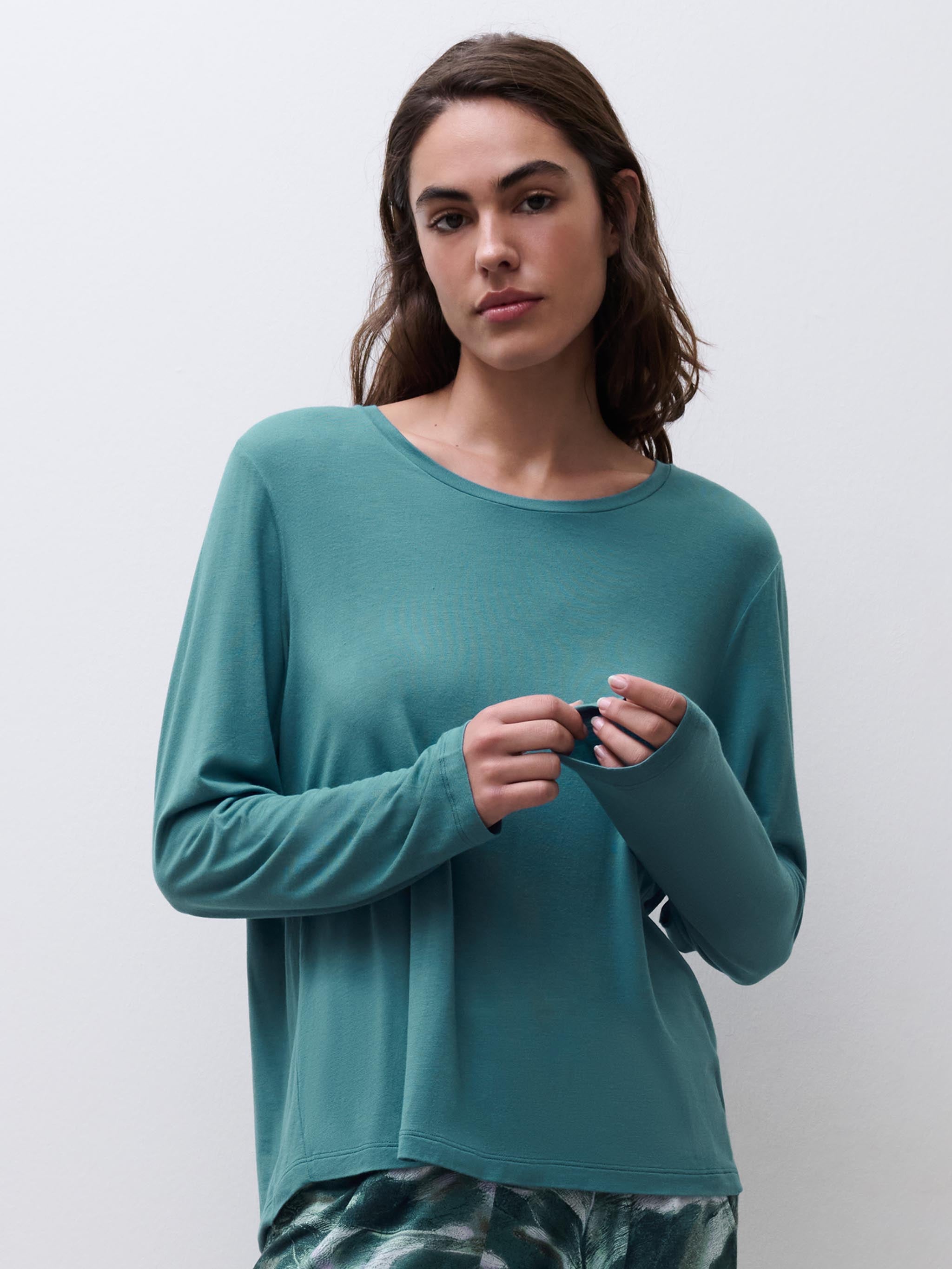 Yara nattrøje - Peacock Green