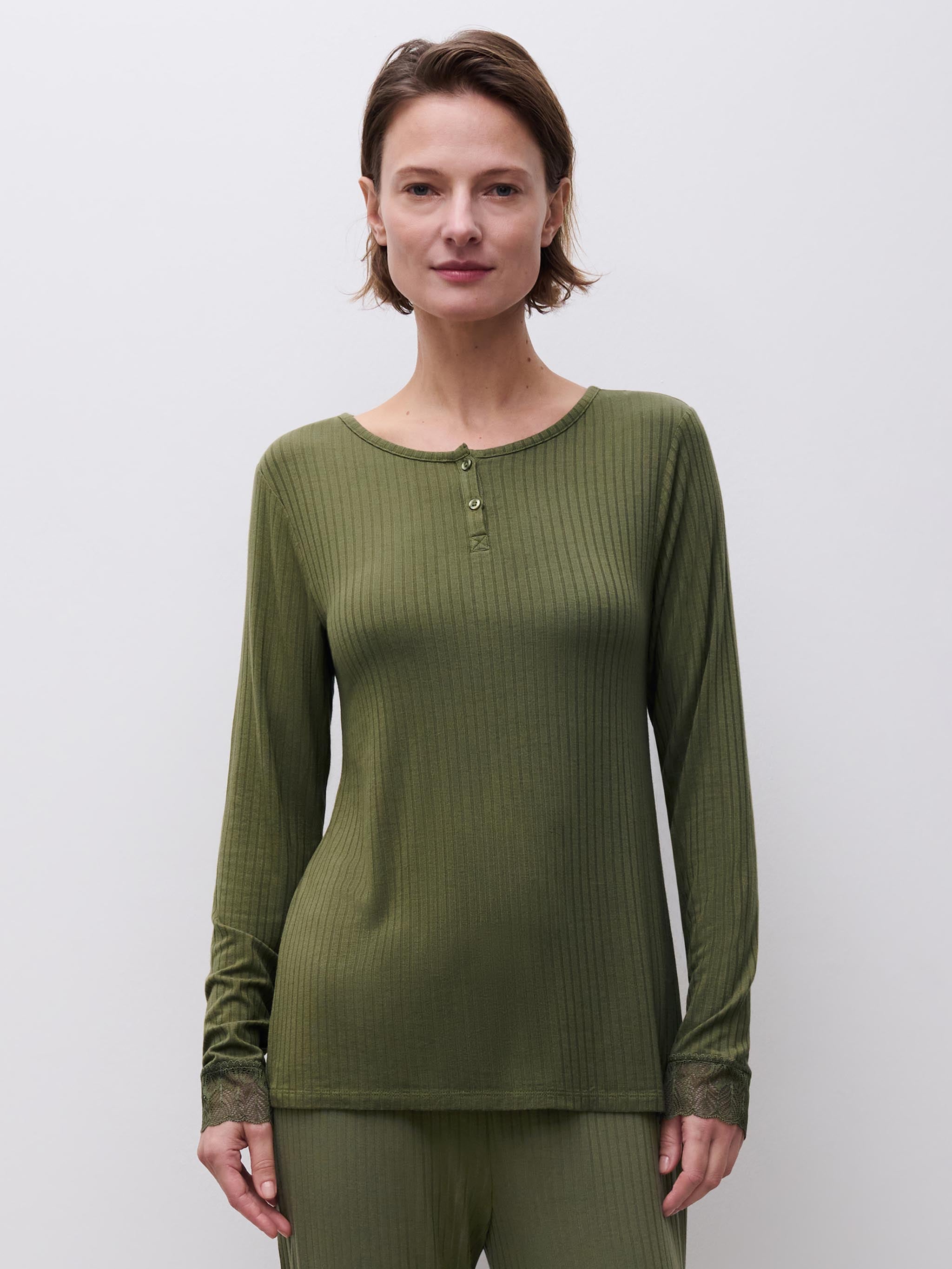 Top med lange ærmer - Winter Moss