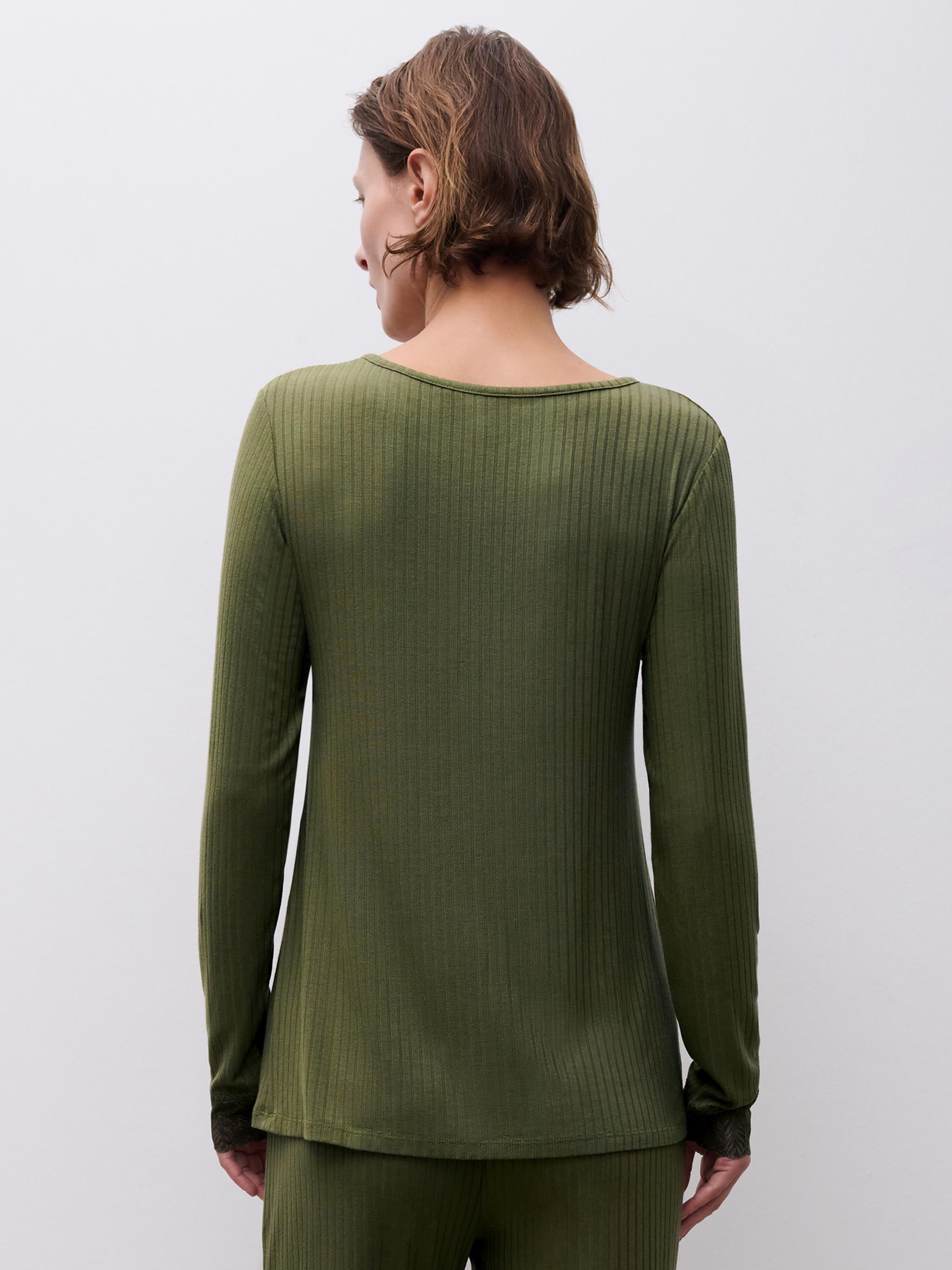 Top med lange ærmer - Winter Moss