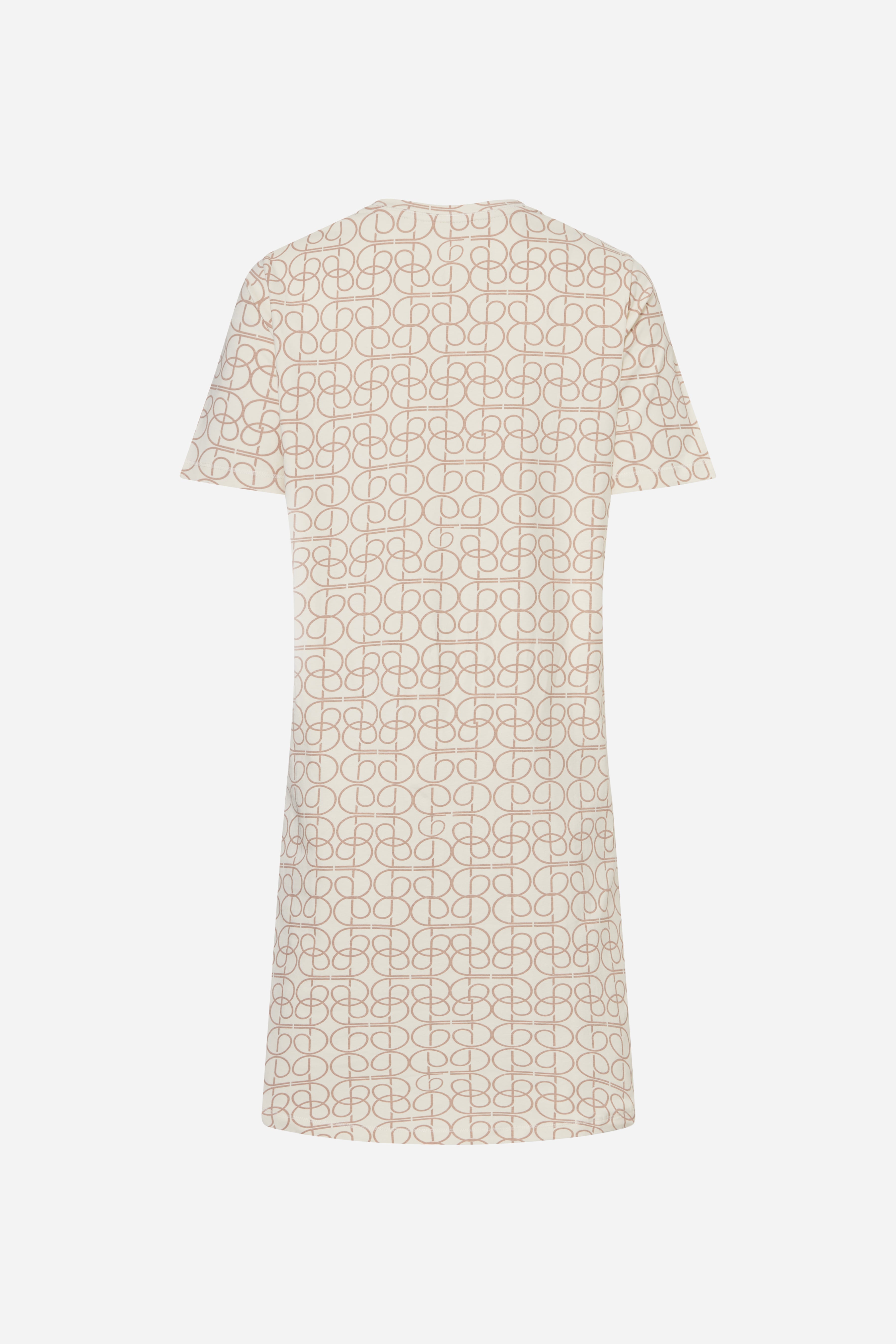 Natkjole med korte ærmer - Beige Curves