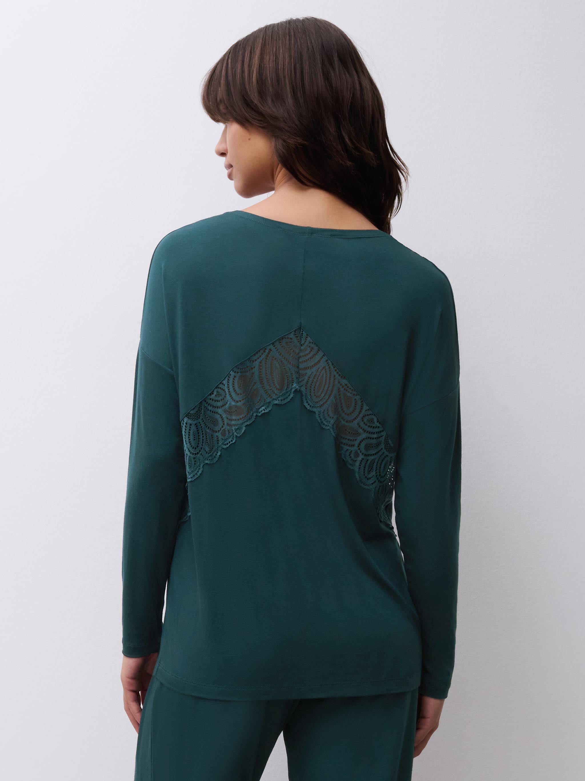 Top med lange ærmer - Peacock