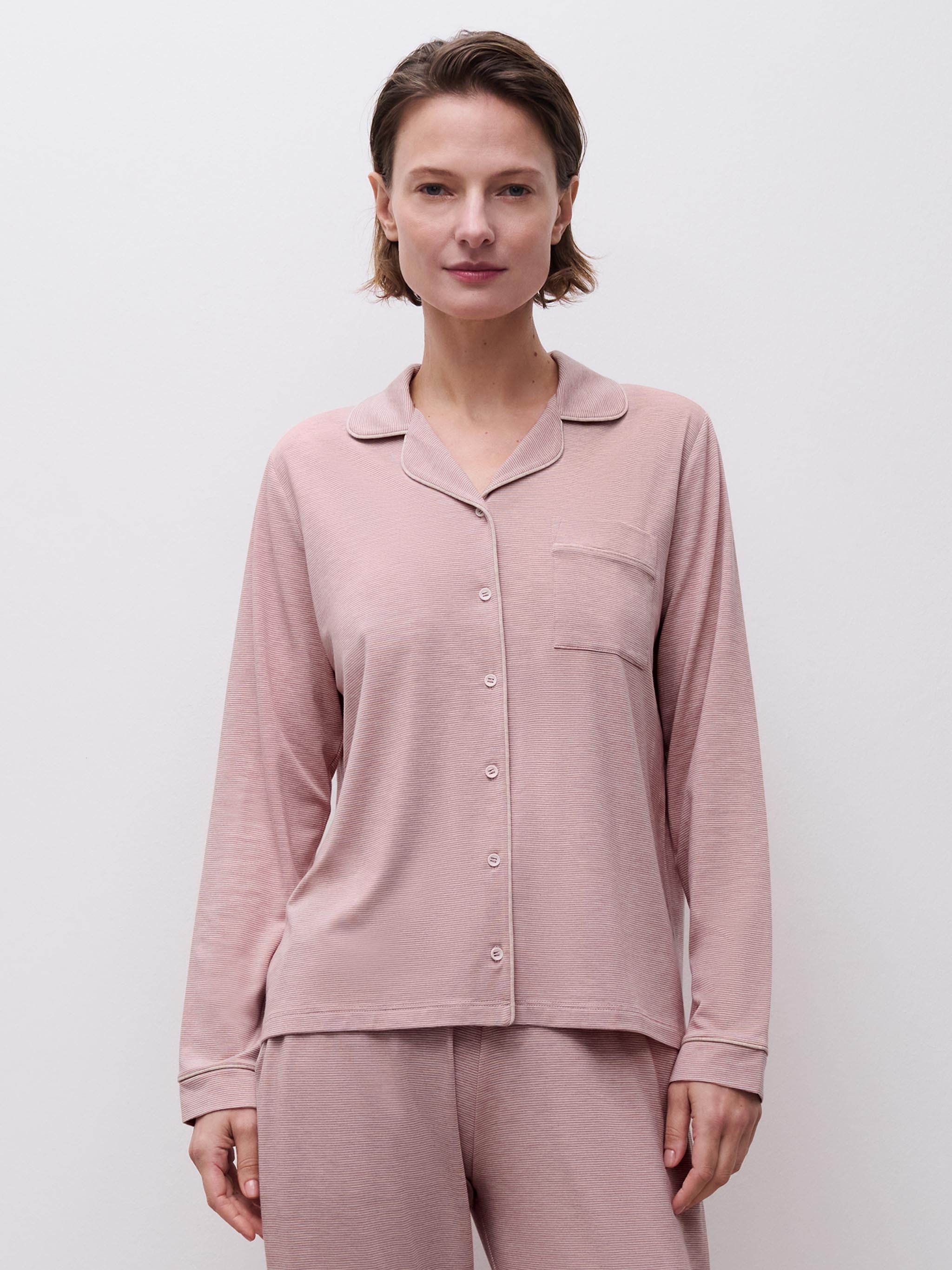 Top med lange ærmer - Parchment / Blush