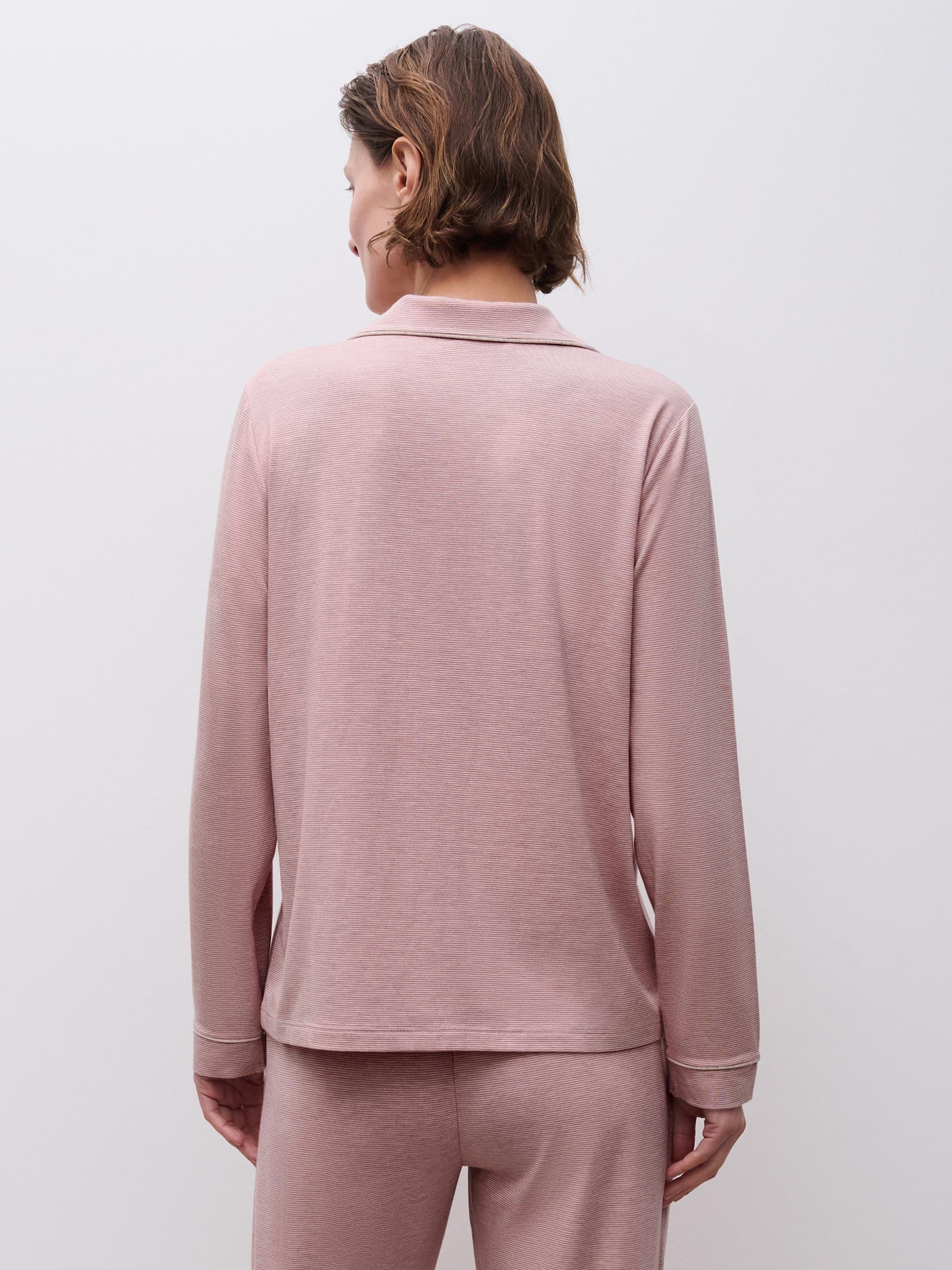 Top med lange ærmer - Parchment / Blush