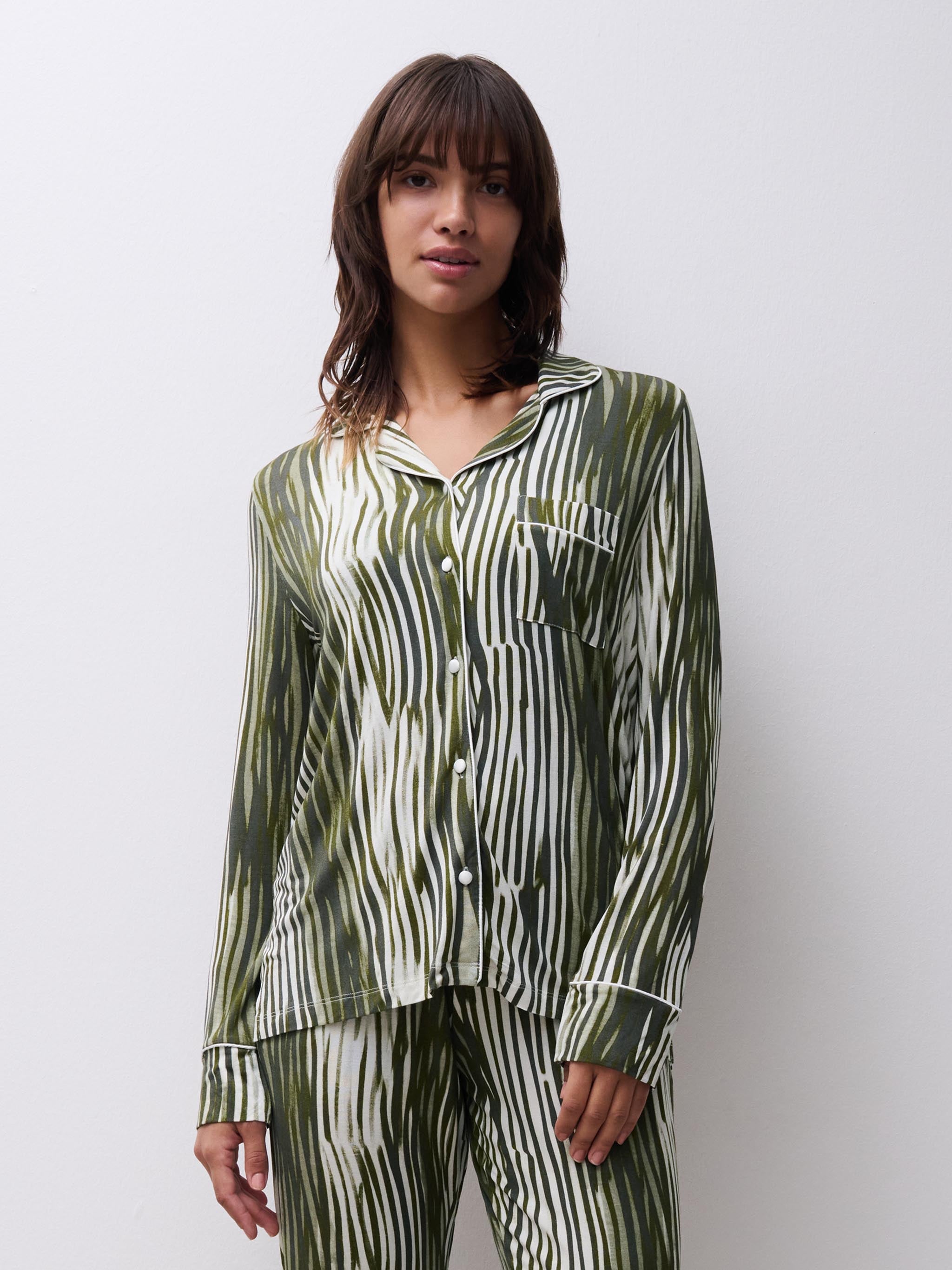 Top med lange ærmer - Green Lines