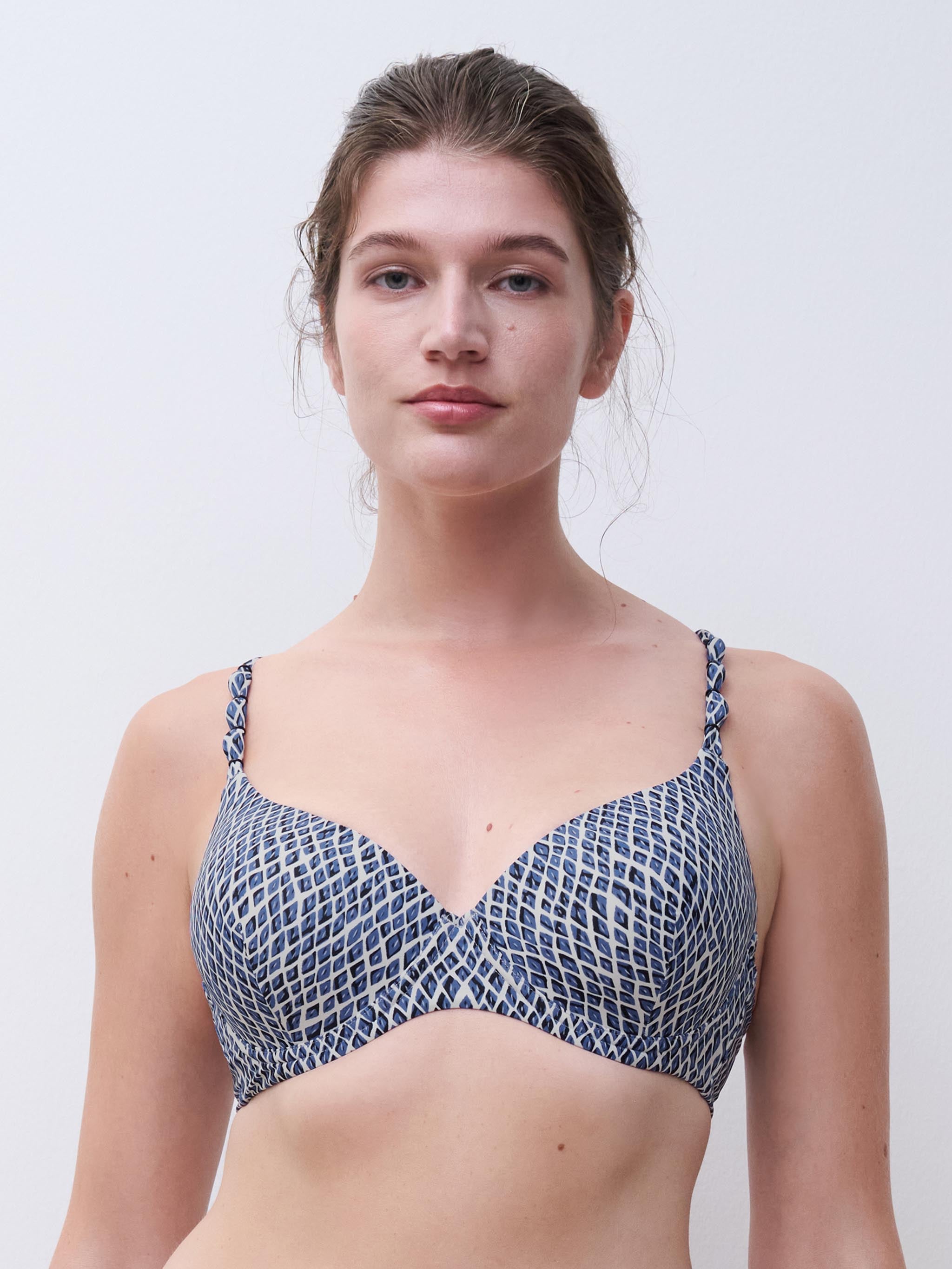 T-shirt bikinitop - Blue Reptile