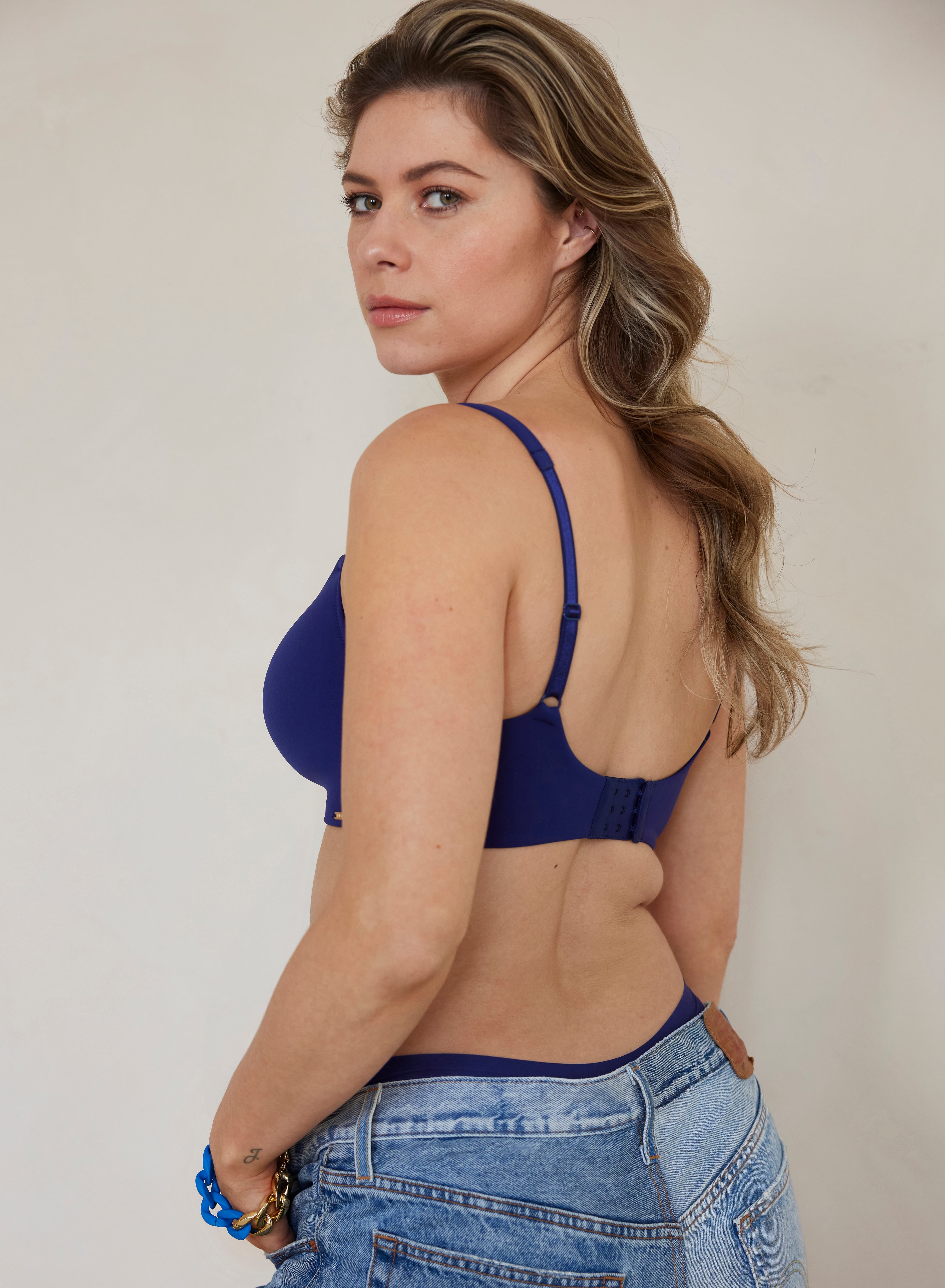 Bibi Forformet BH uden bøjle - Beacon blue