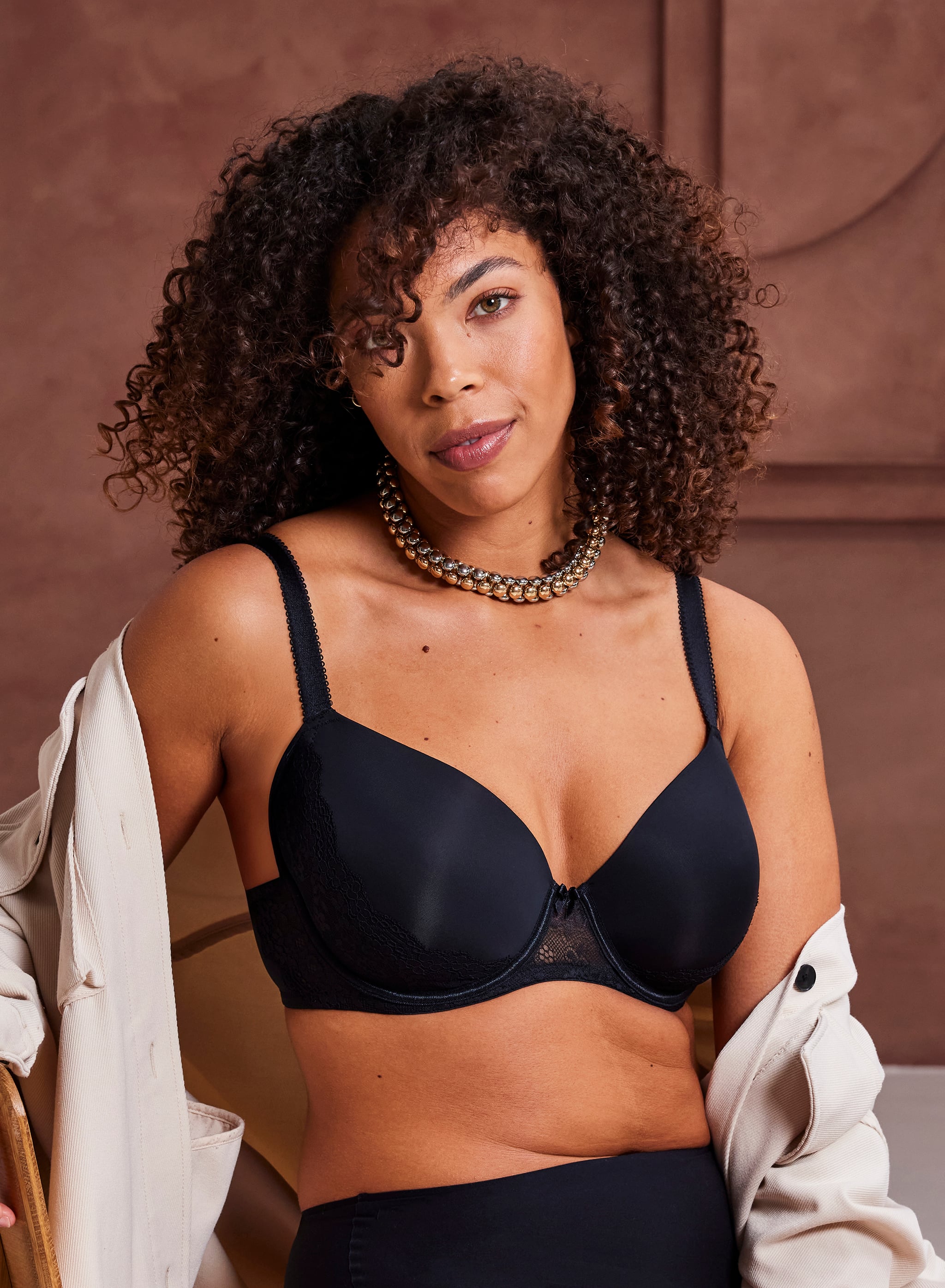 Forformet T-shirt-bh - Black