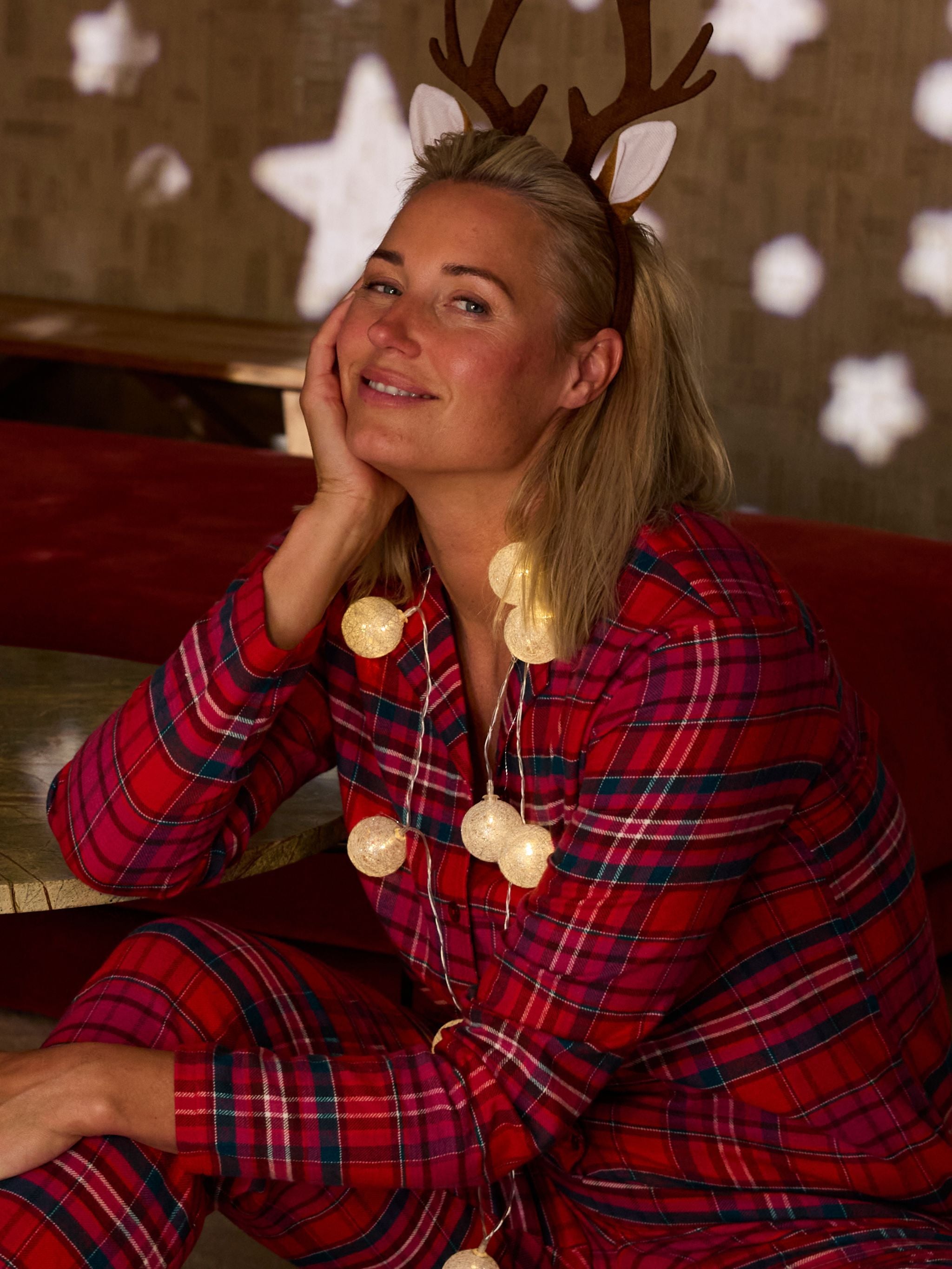 Top med lange ærmer - Goji Checks