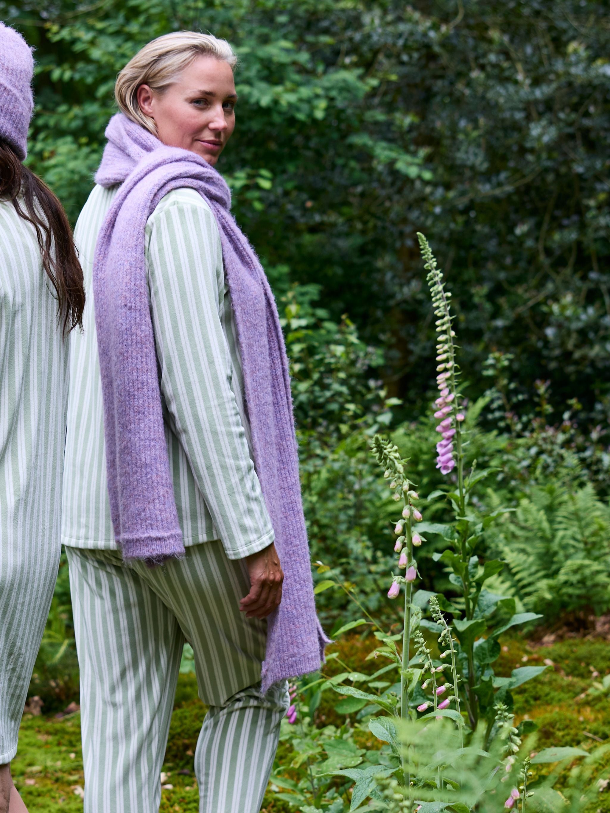 Langærmet pyjamas - Swamp/Egret