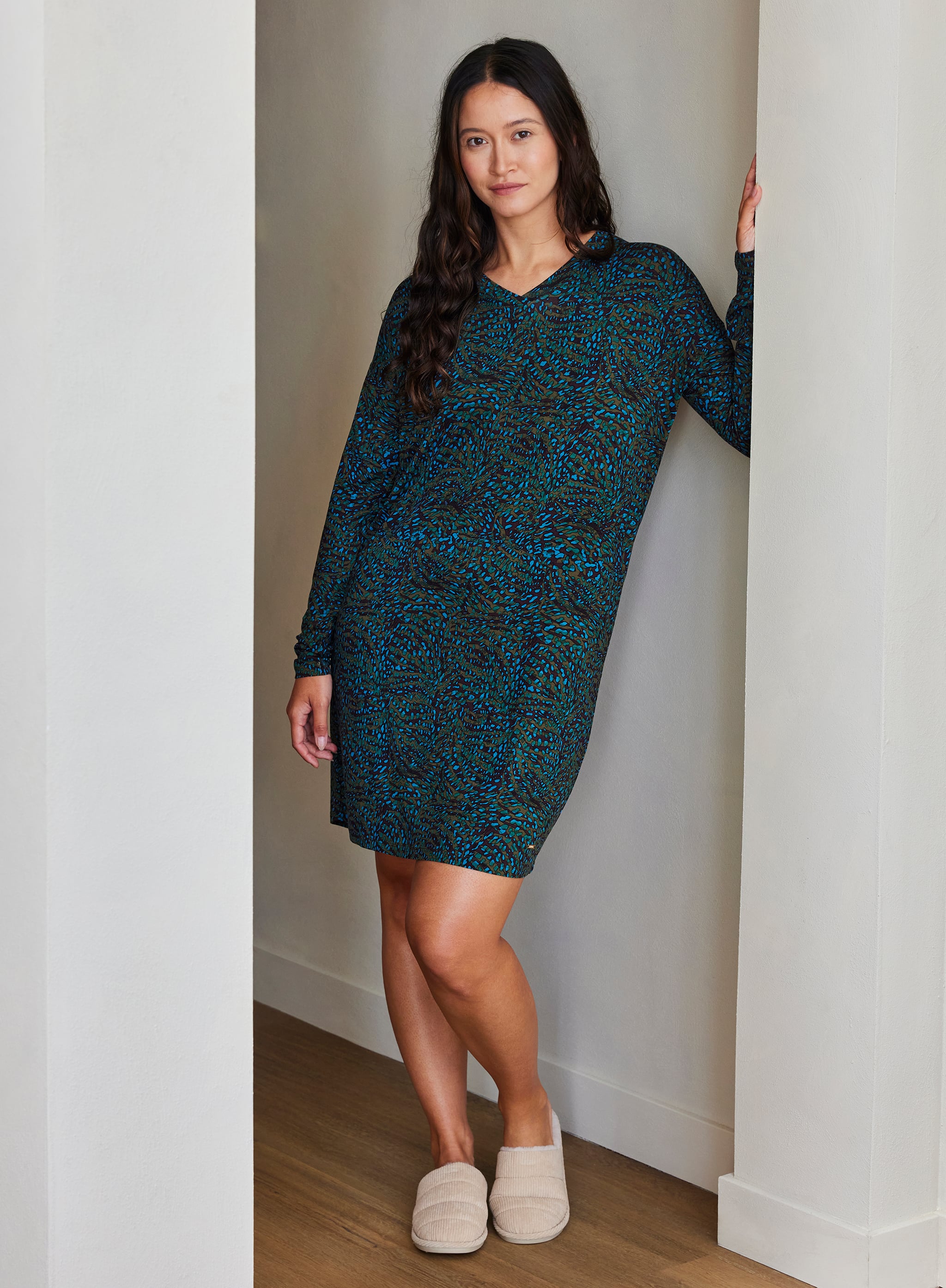 Langærmet natkjole - Planted Animal